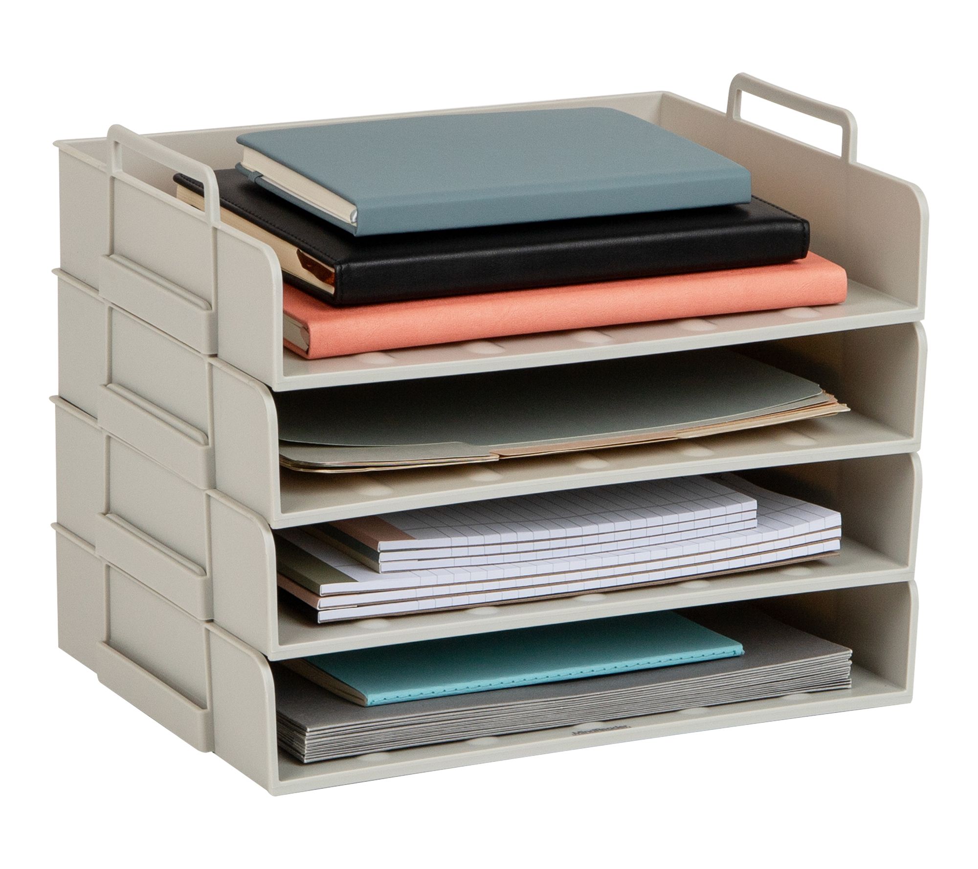 Mind Reader Stackable Paper Tray, 4 Piece