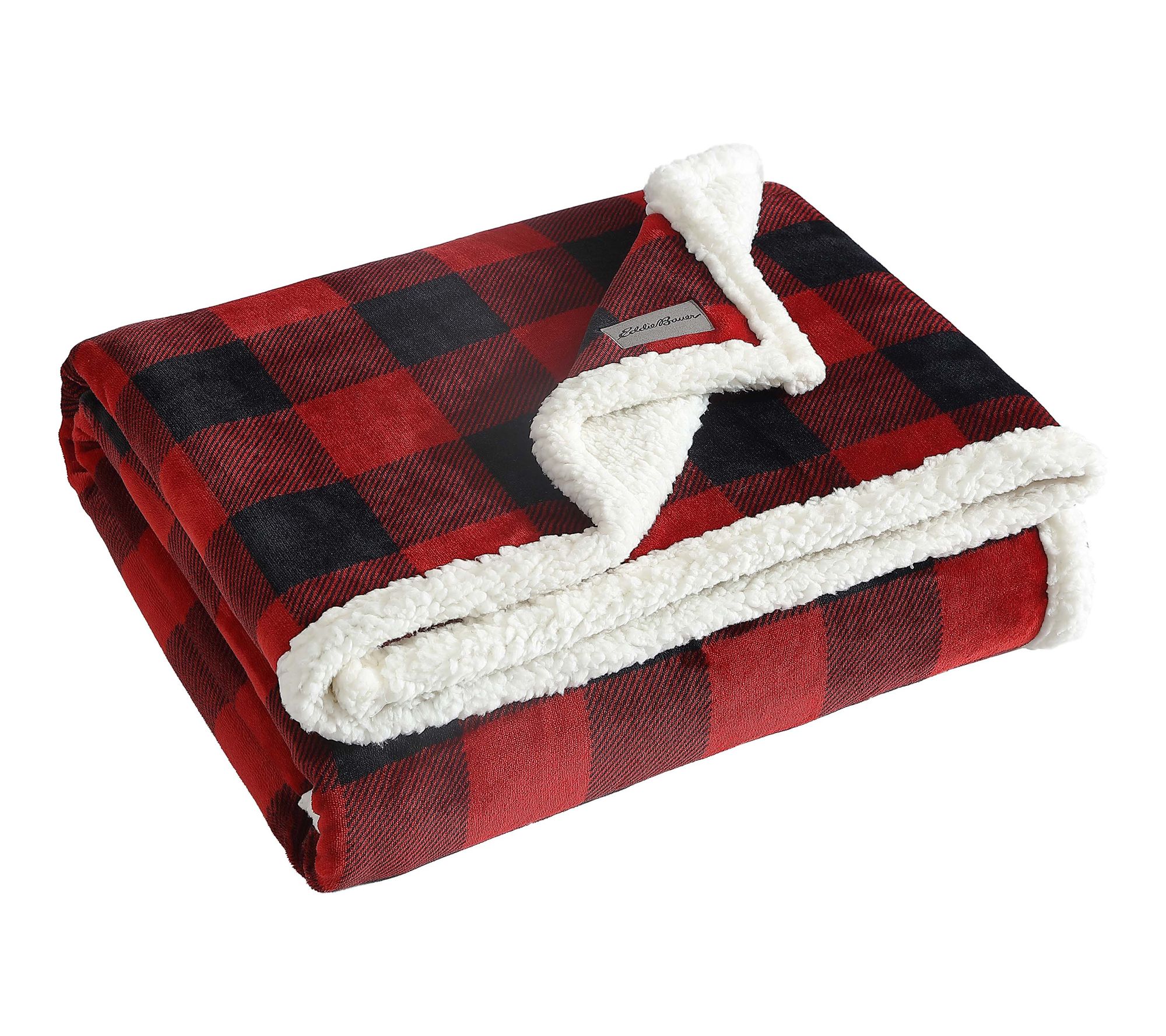 Eddie Bauer Cabin Plaid Red Cotton 50"X60" Throw