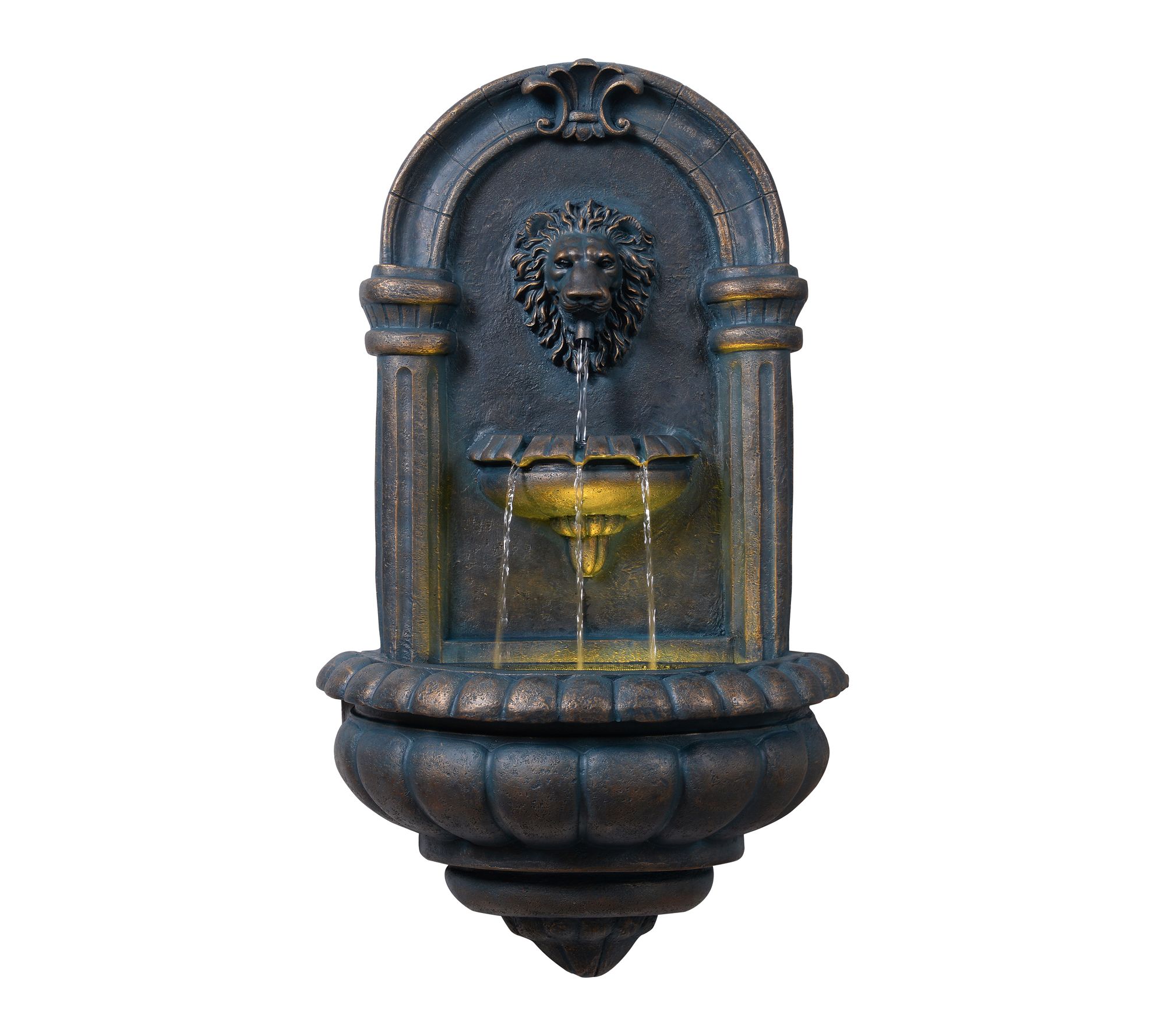 Teamson Home Outdoor 32" Lion Head Wall Fountain