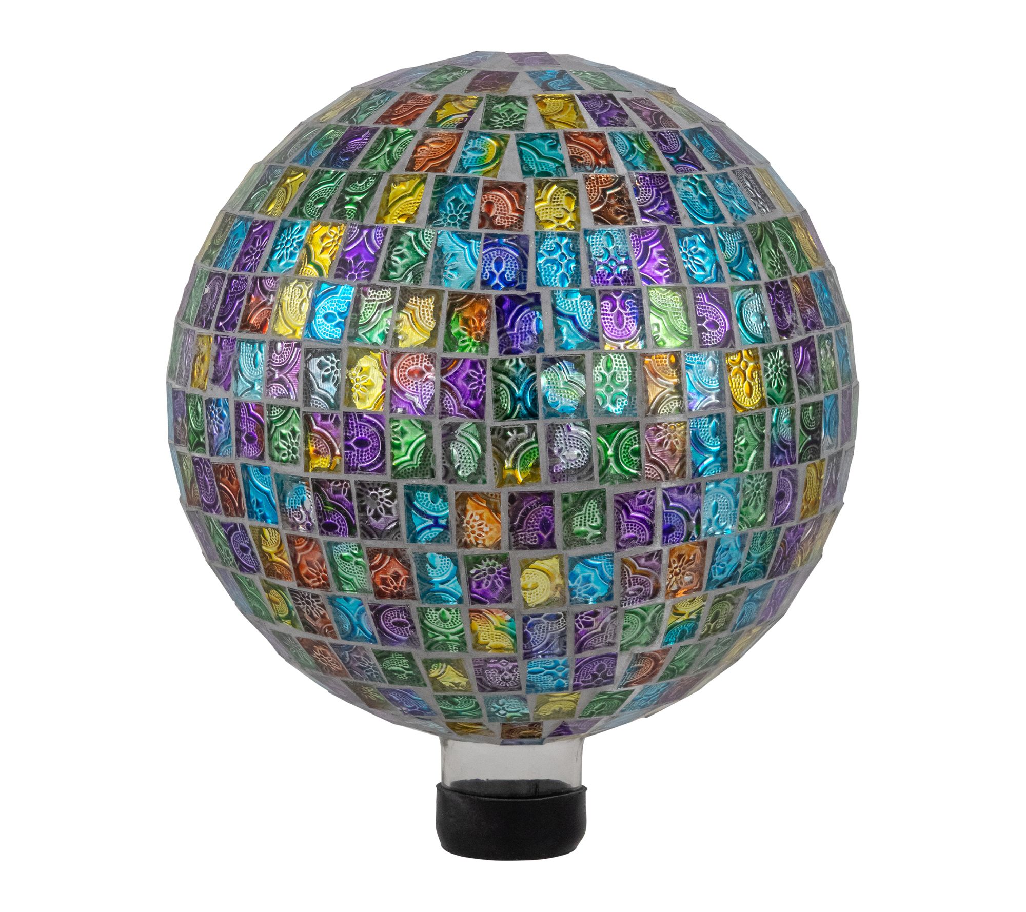 Northlight Mosaic Window Pane Gazing Ball 10" Multi-Color