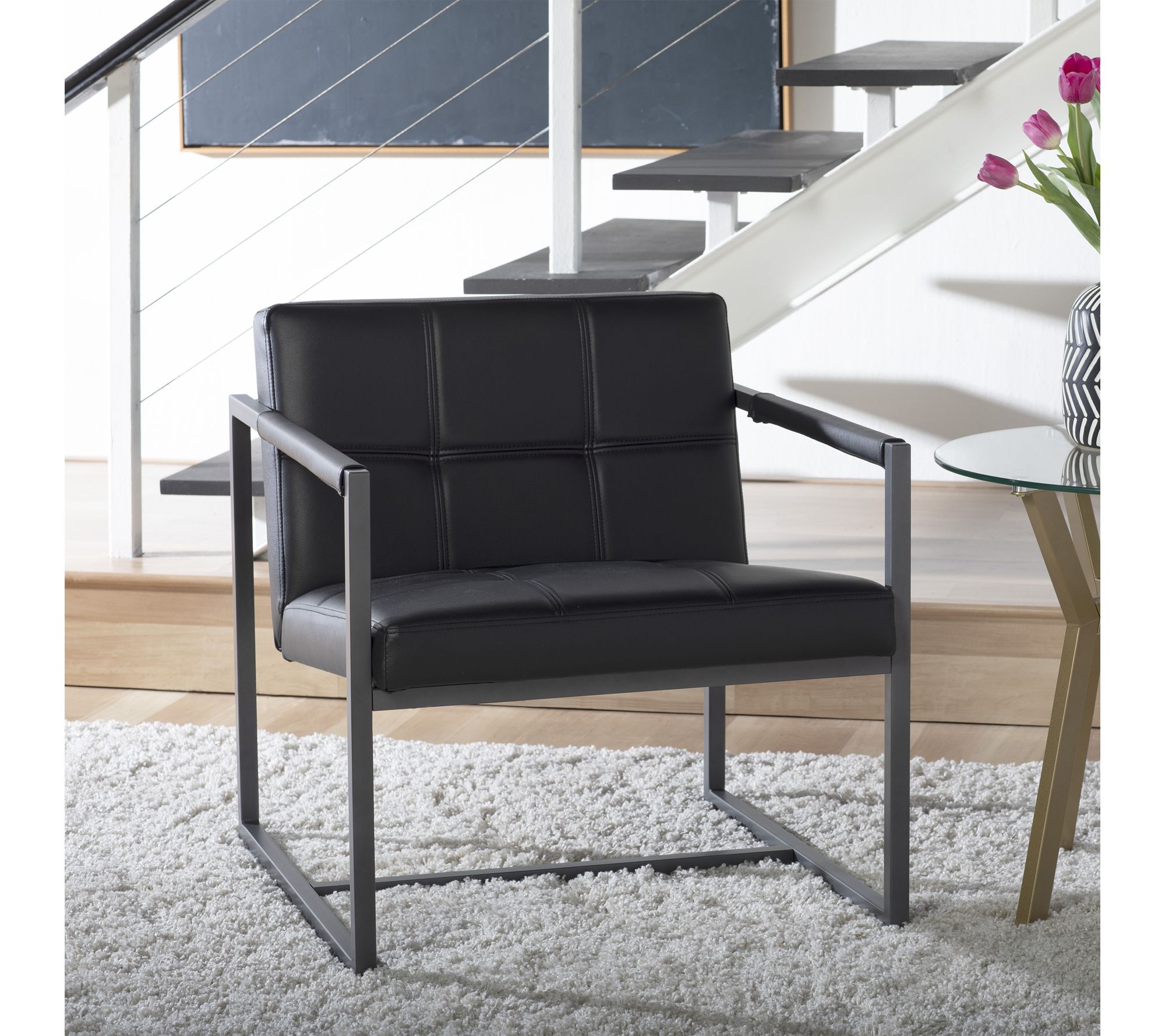 Studio Designs Home Camber Mid-Century Mod. Small Accent Chair