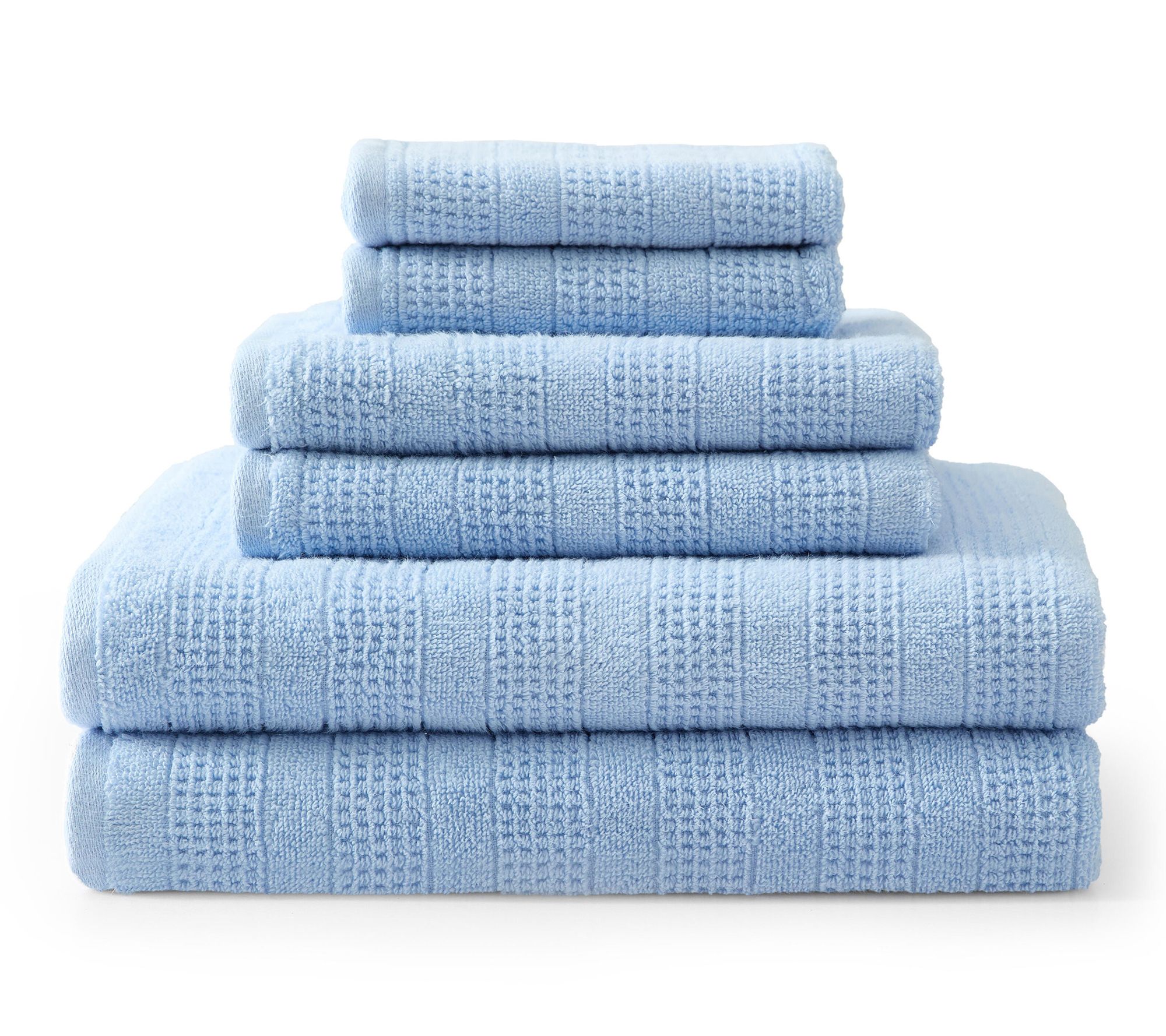 Martha Steweart Bedford Cottage Blue 6-Piece Cotton Towel Set