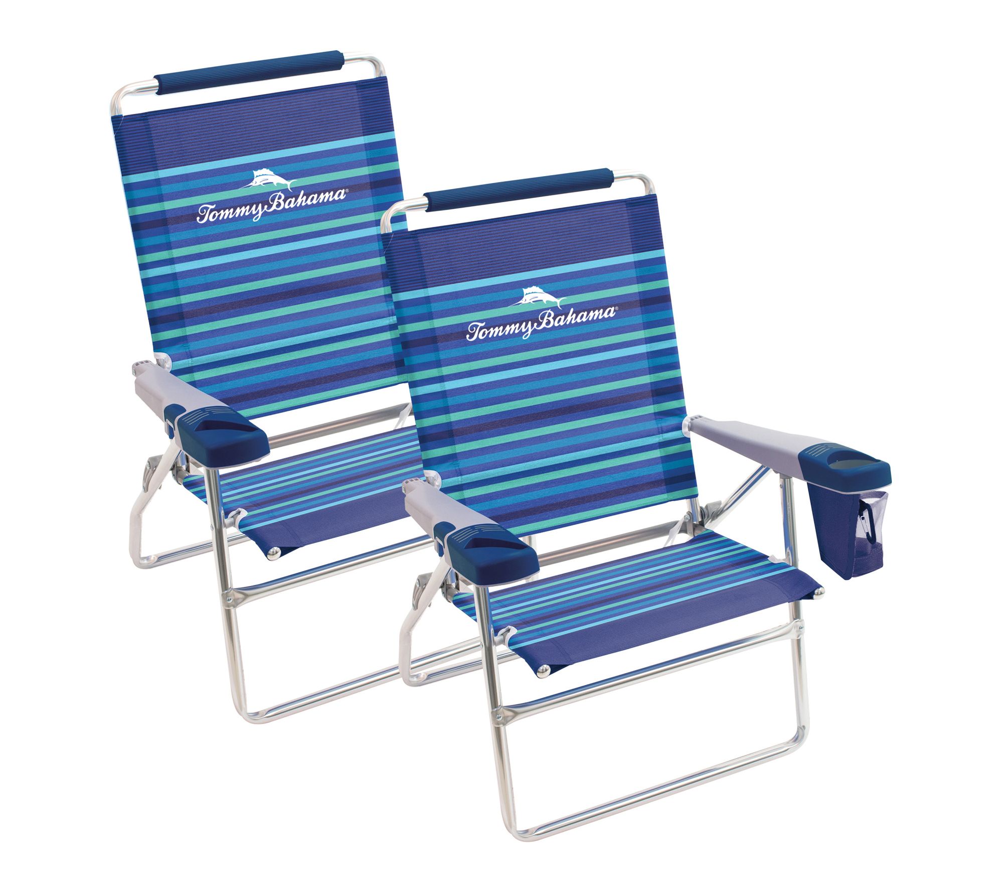 Tommy Bahama Set of 2 Highboy 4 Position BeachChairs 2-Pack