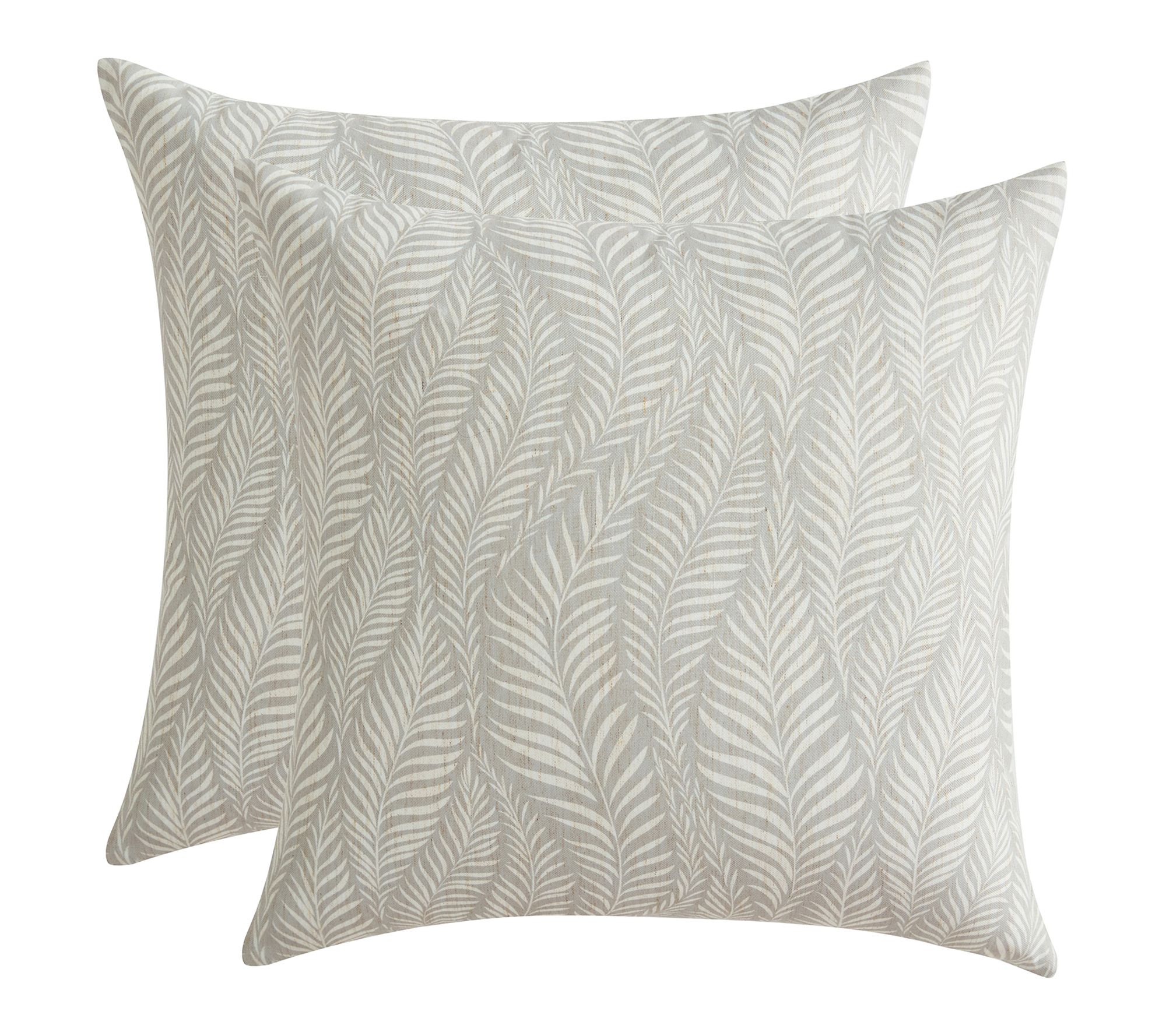 Palm Aire Owen 2-Piece Beige Reversible Decorative Pillow Set