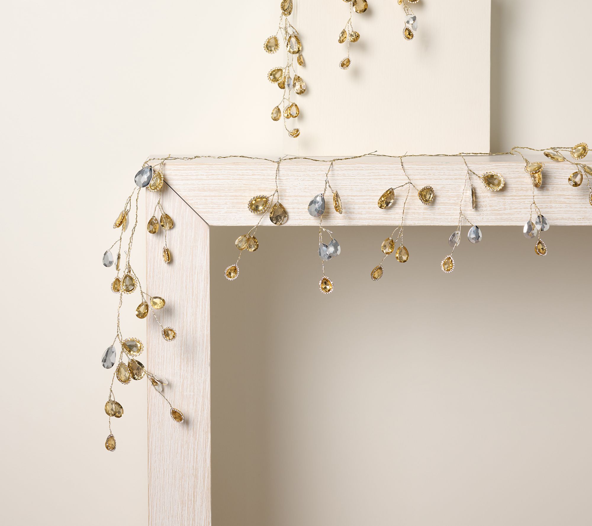 Set of 2 59" Faceted Gem Stone Garlands by Valerie