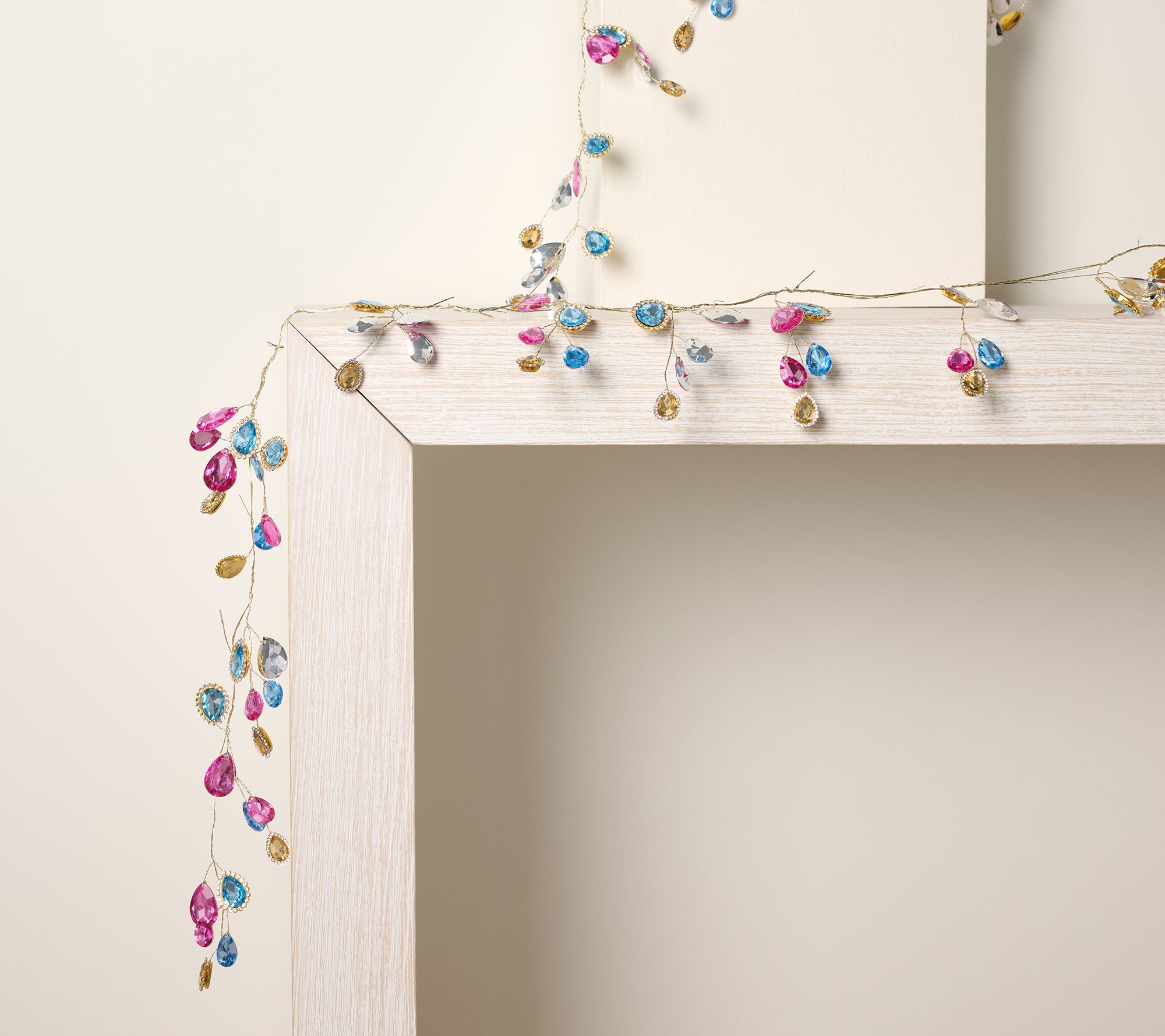 Set of 2 59" Faceted Gem Stone Garlands by Valerie