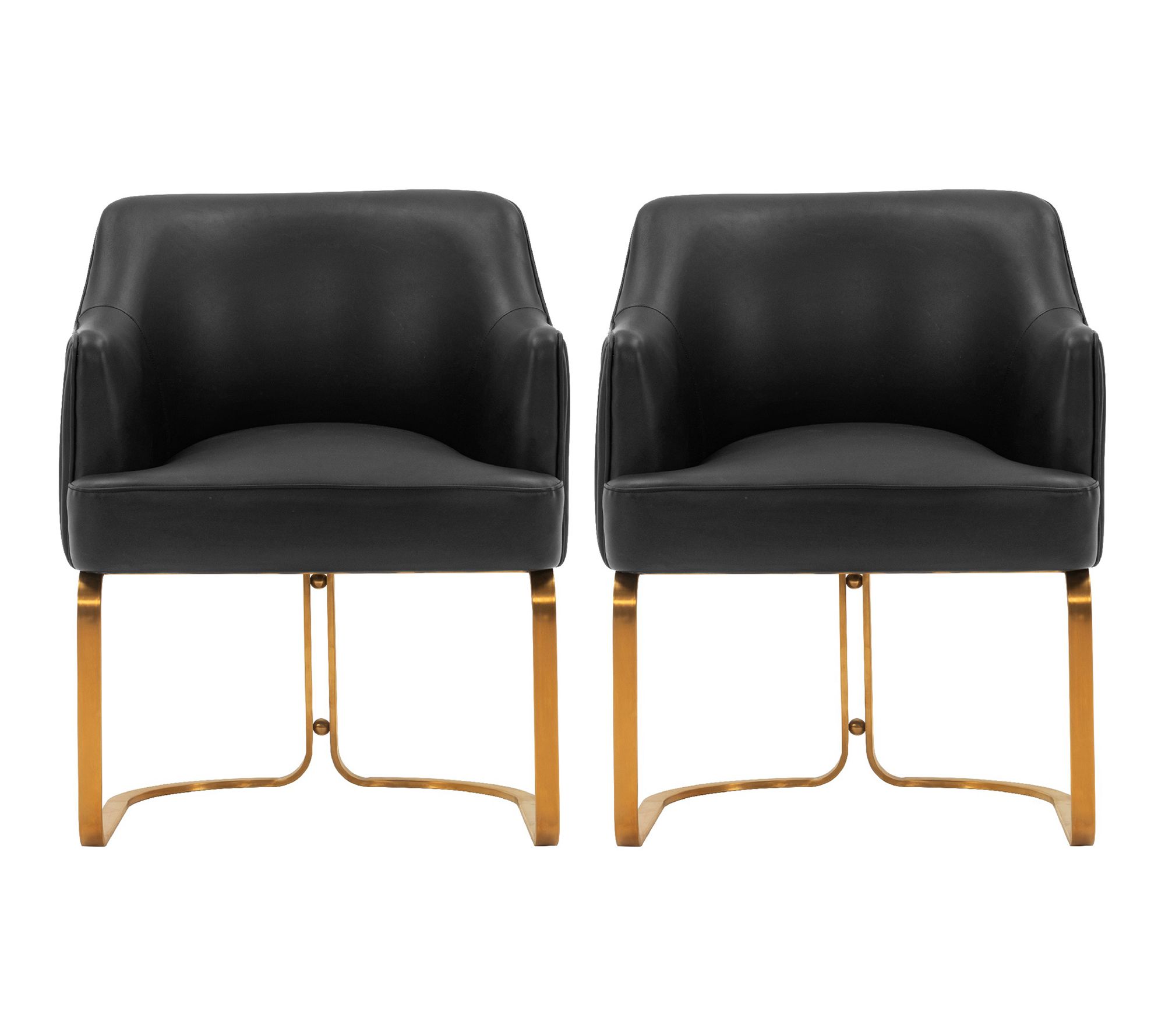 Manhattan Comfort Raya Vegan Leather Dining Chair - Set of 2