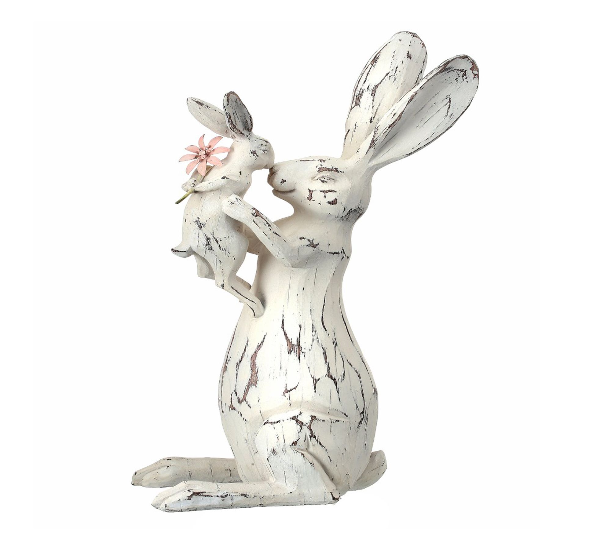 RC Home Decor-15" Handcrafted Bunny Kissing Baby- Easter Decor