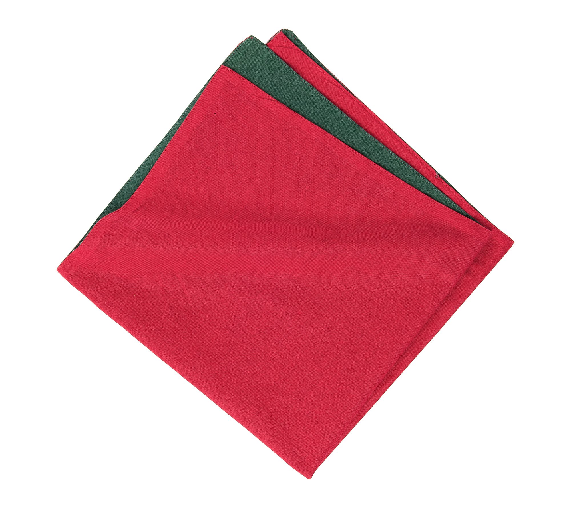 Red & Green Cotton Single Napkin Set of 6 by Valerie