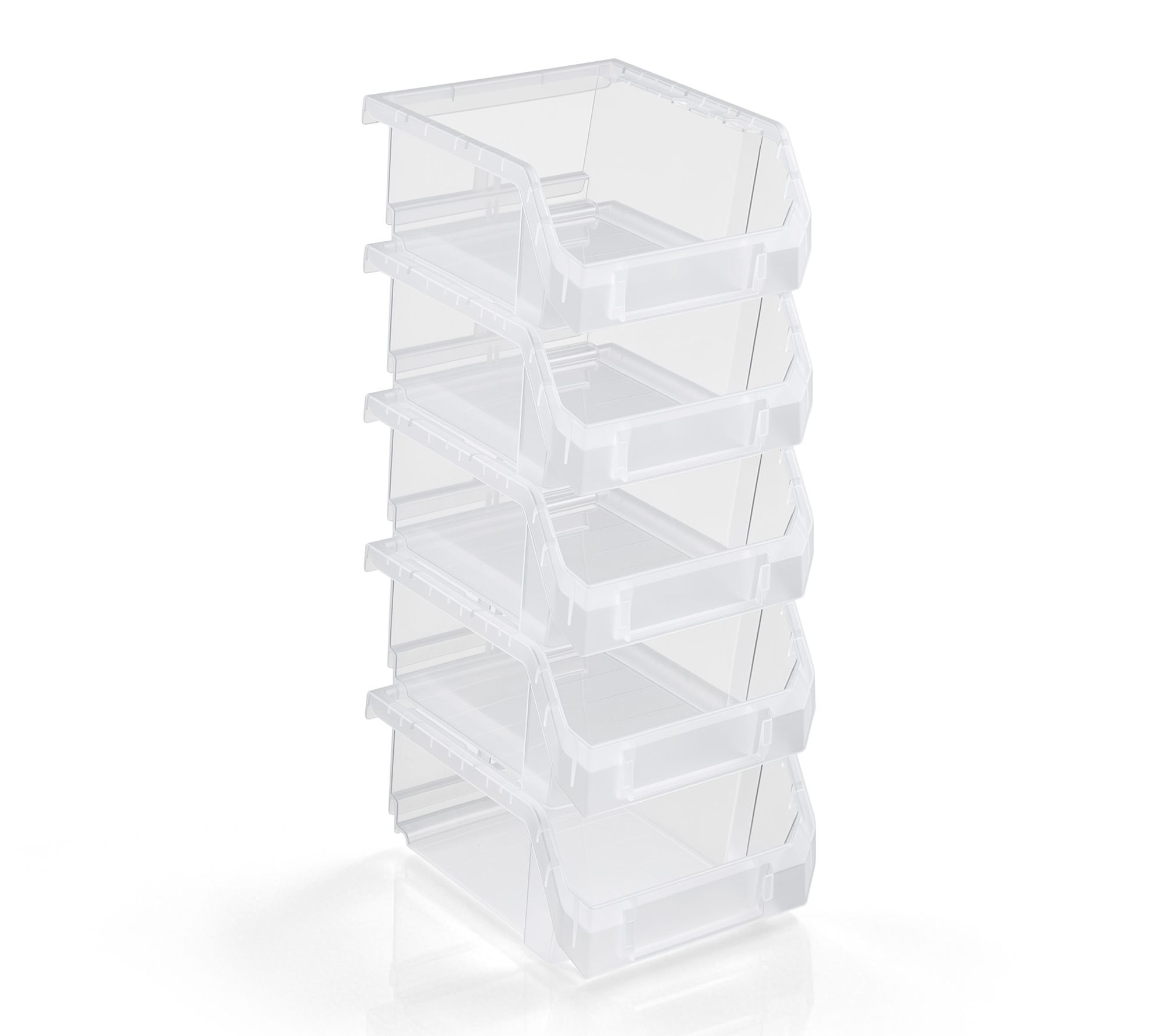 Sorbus Open Front Garage Plastic Storage Bin - Small, 5 PK