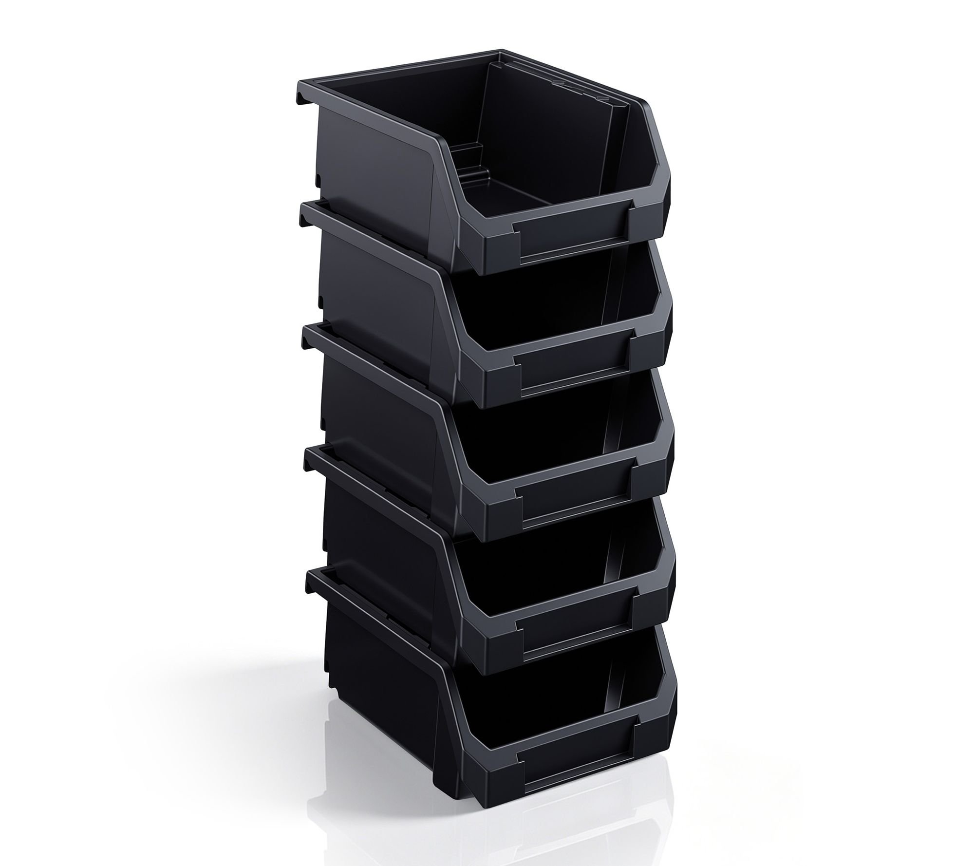 Sorbus Open Front Garage Plastic Storage Bin - Small, 5 PK