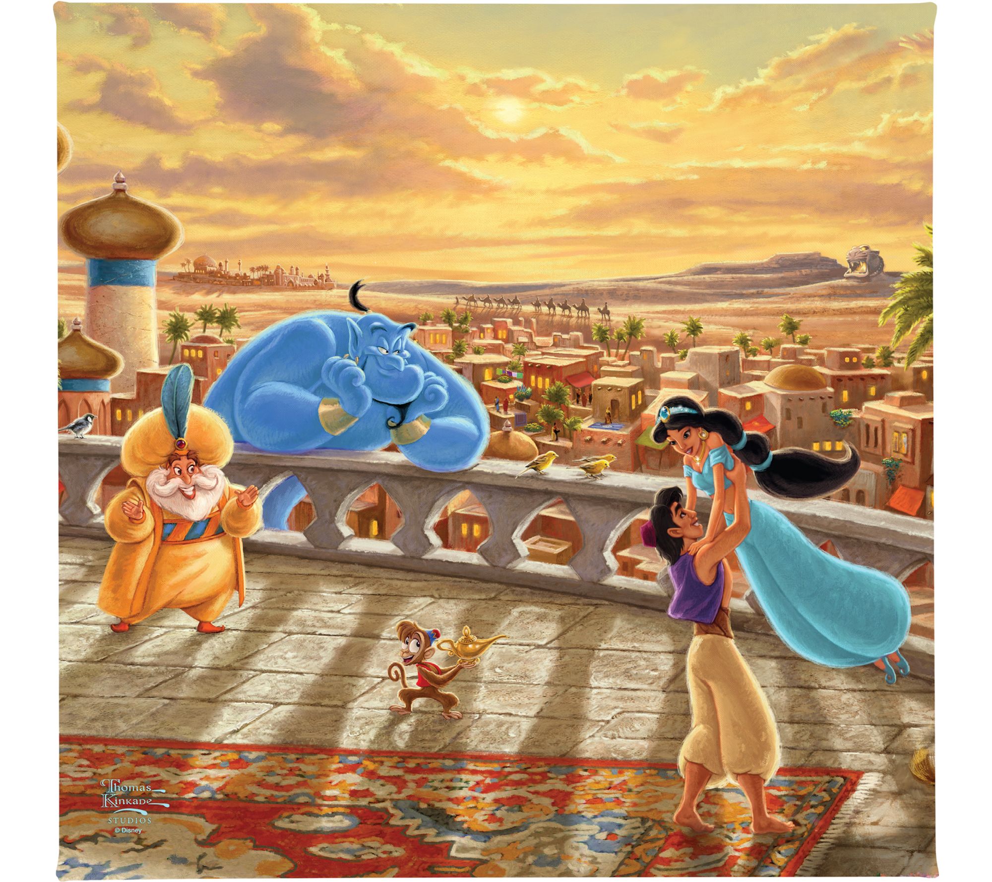 Thomas Kinkade Jasmine Dancing in Desert 14X14Gallery Wrap