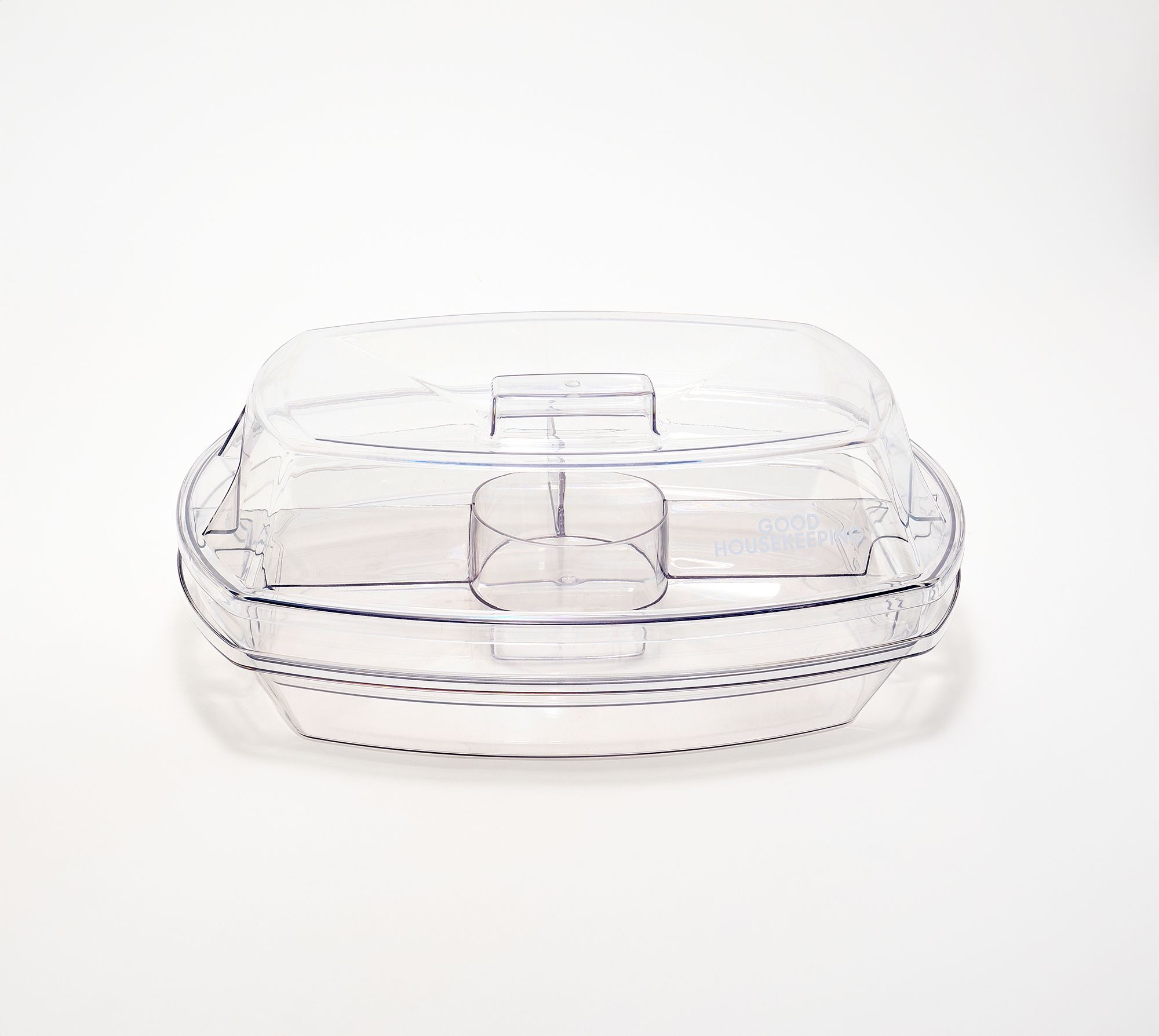 "As Is" Good Housekeeping Divided Appetizer Tray w/ Lid