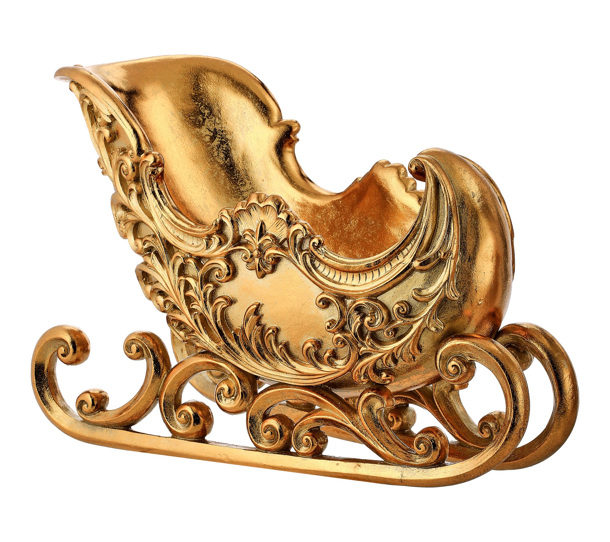 15" Resin Scroll Sleigh by Valerie