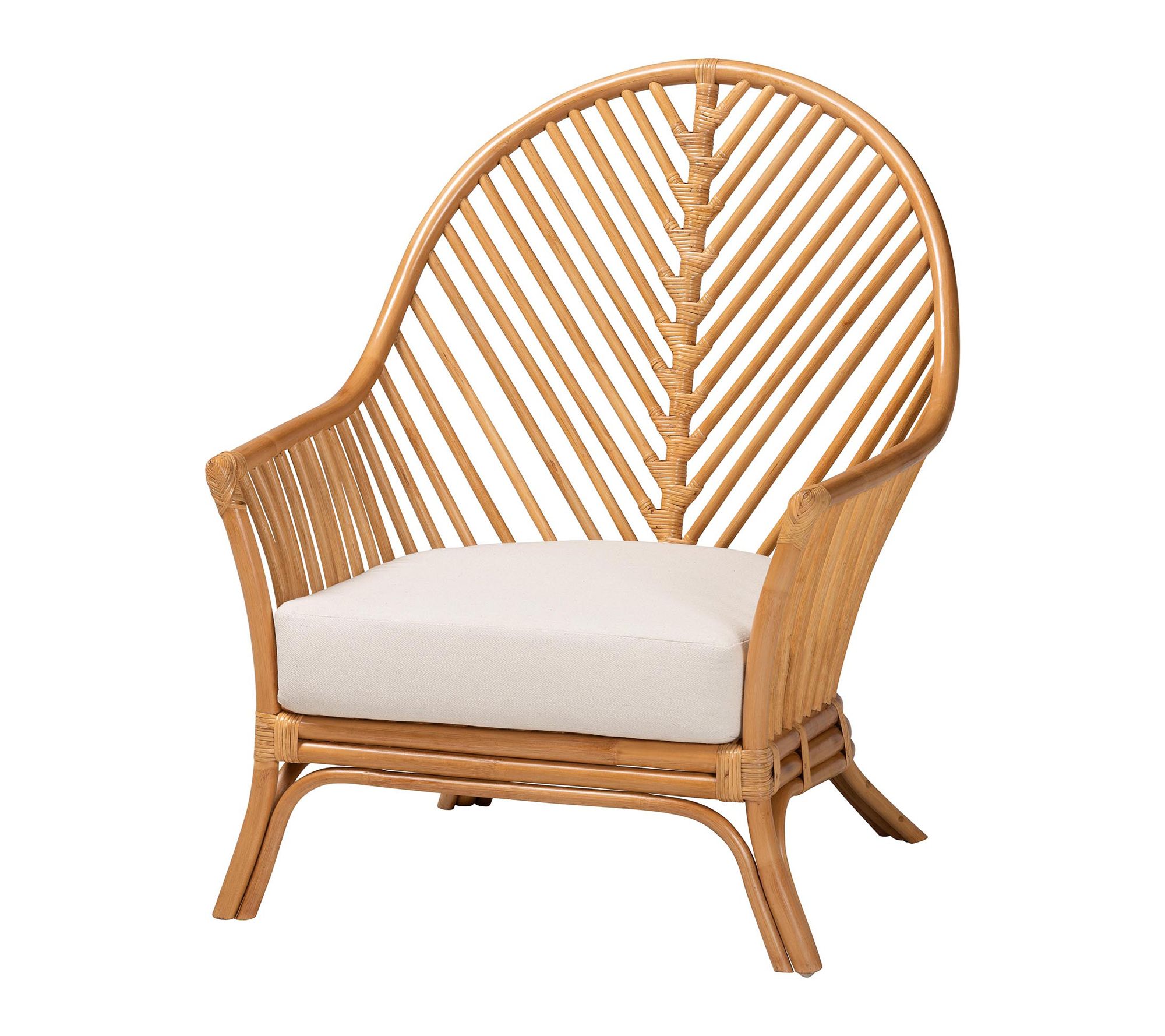 bali & pari Lisabon Light Honey Rattan Arm Chair