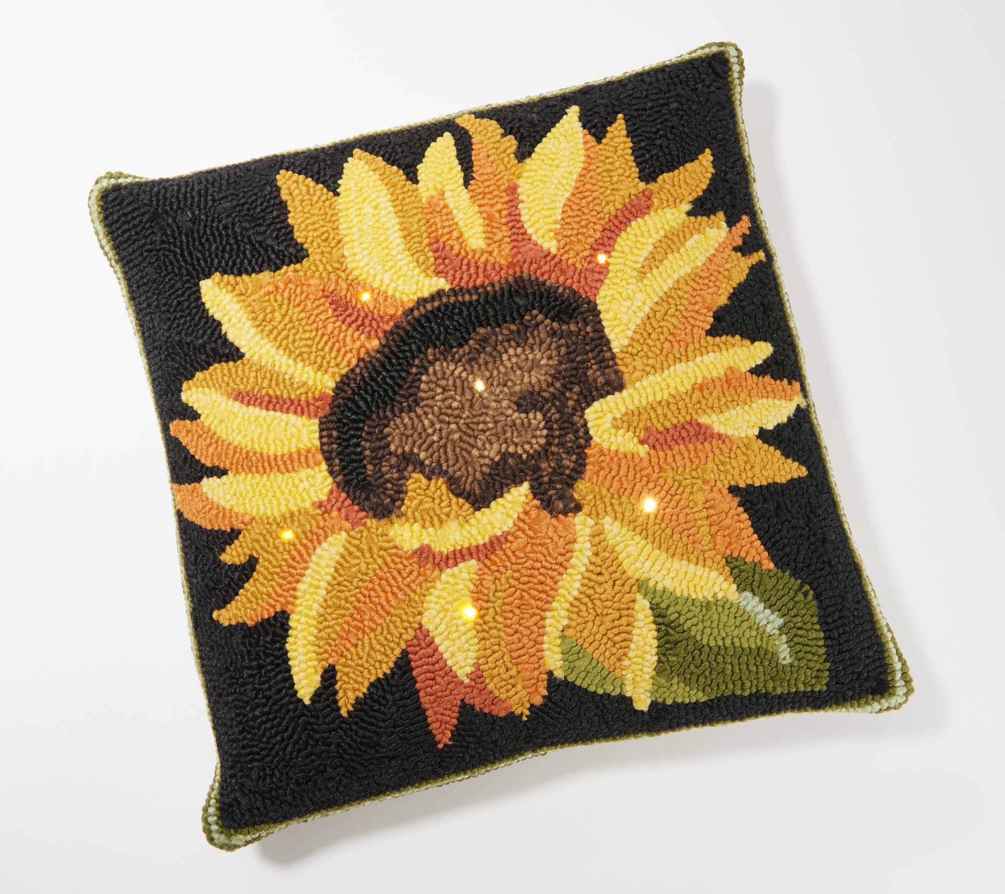 Plow & Hearth Harvest Hooked Pillow