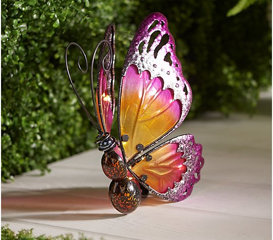 niece Ved aktivering Indoor/Outdoor Illuminated Decorative Butterfly by Valerie - QVC.com