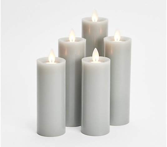 Candle Impressions S/5 Assorted Mirage Gold Slim Pillars