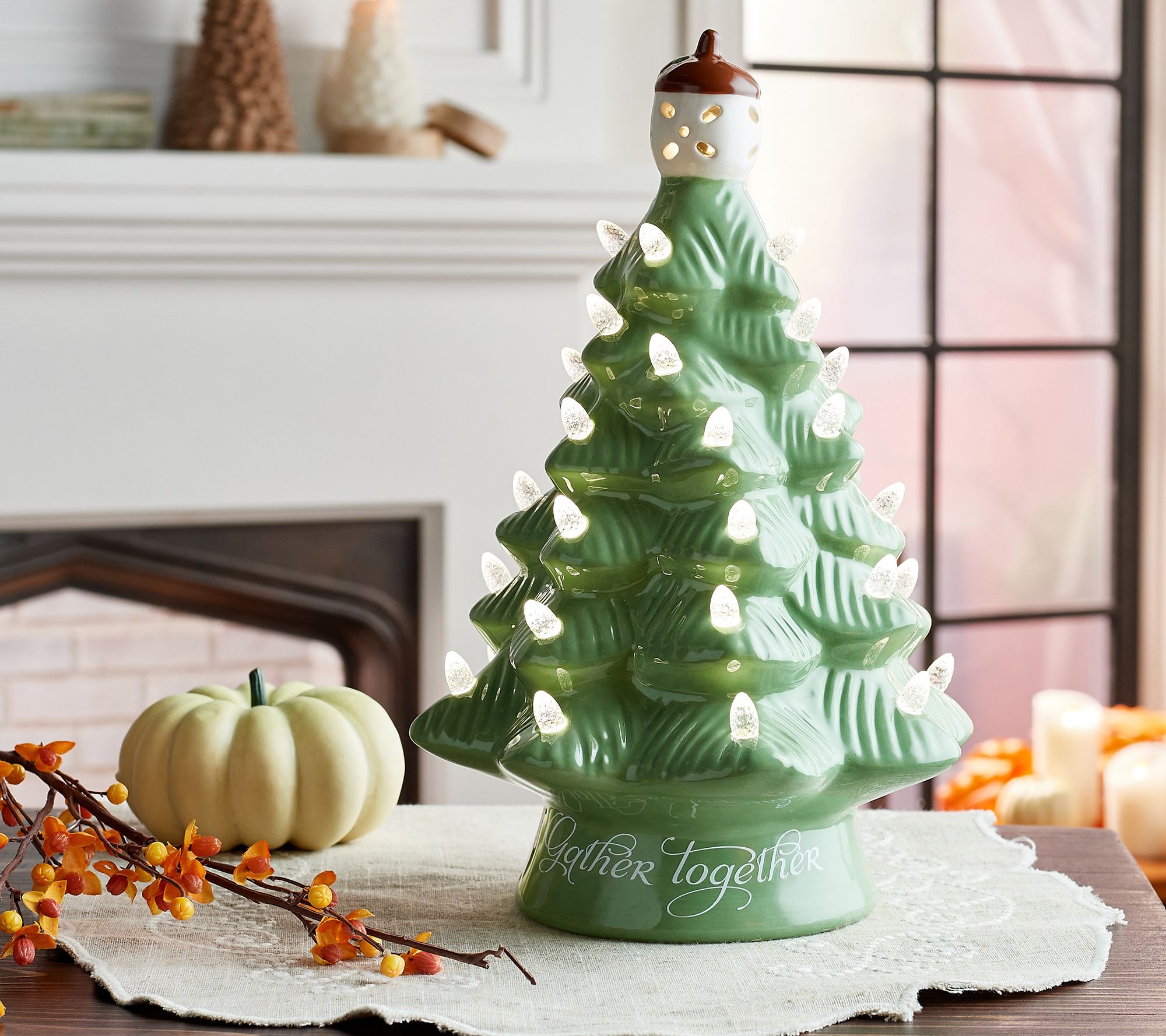 Mr. Halloween 12" Ceramic Harvest Tree with Topper