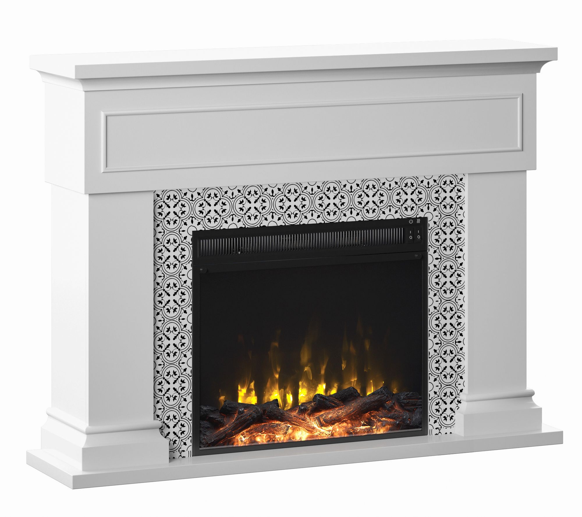 Twin Star Home Fireplace Mantel Heater w/ Rever sible Surround