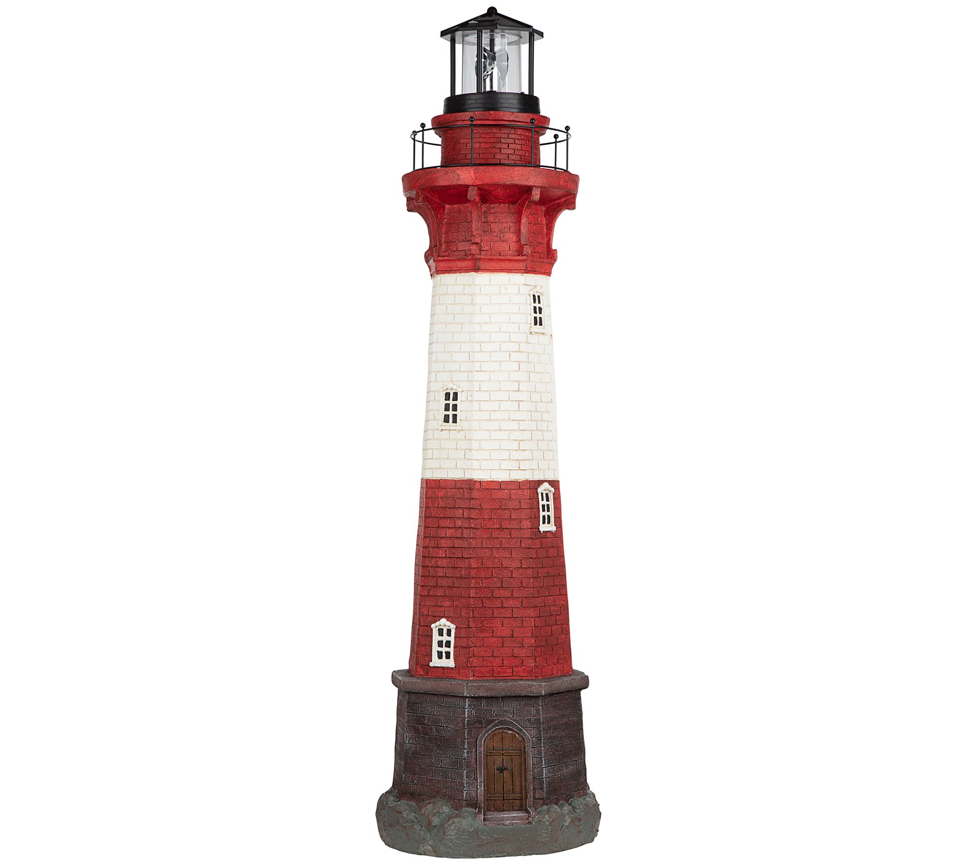 Design Toscano Coastal Shoal LED Solar Lighthouse Lawn Statue - QVC.com