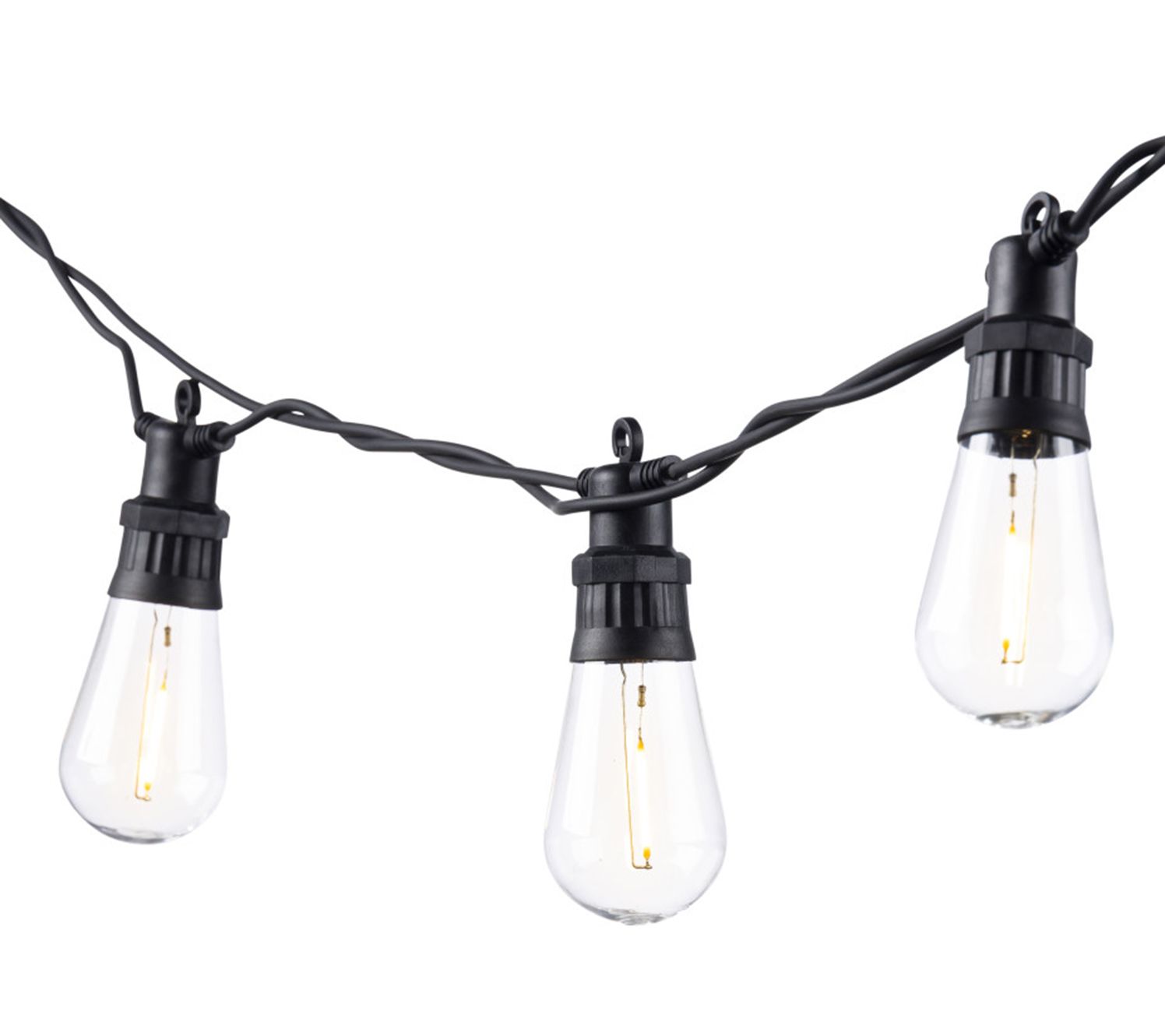 14.75ft L Black LED Patio Lights w/ Remote by Gerson Co