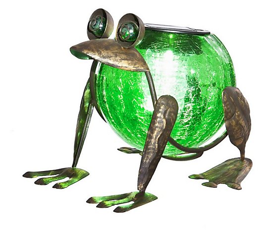 Quirky Solar Frog Lantern by Evergreen