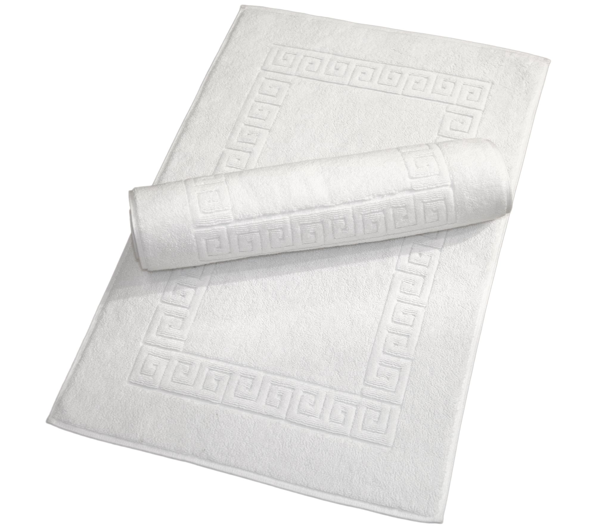 Linum Home Textiles 100% Cotton Greek Key BathMats (Set of 2)