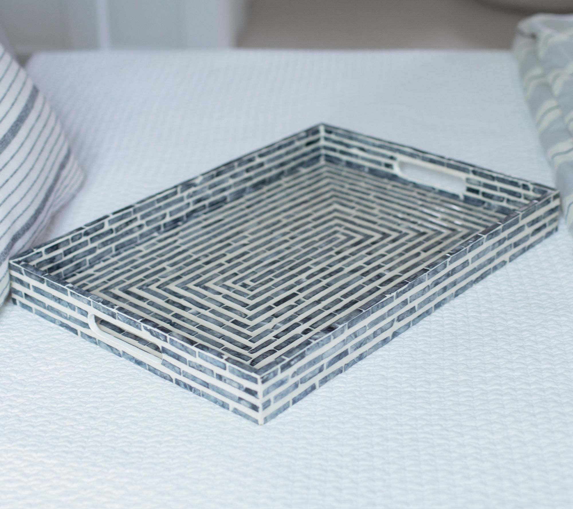 Large 19" Capiz Table Tray by Lauren McBride