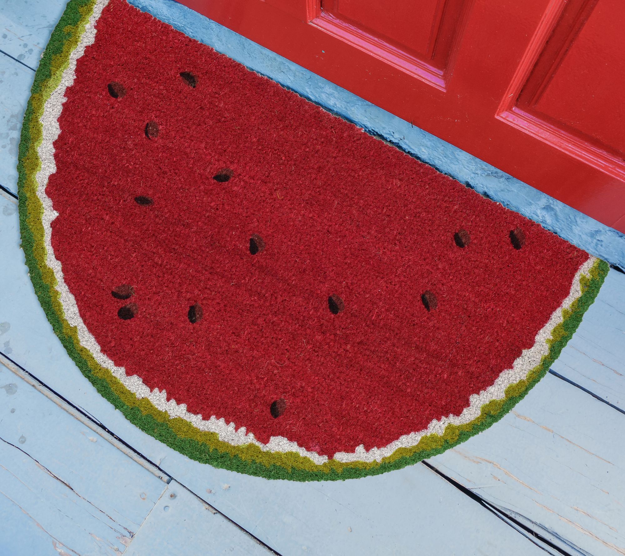 Washable Doormat Rug | Fade-Resistant | Summer Melon Doormat | Ruggable