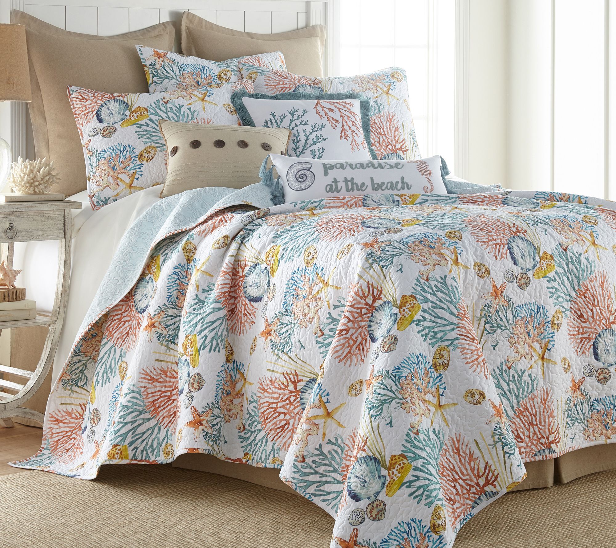 Levtex Home Bay Islands 3-Piece Coast King/Cal King Quilt Set - QVC.com