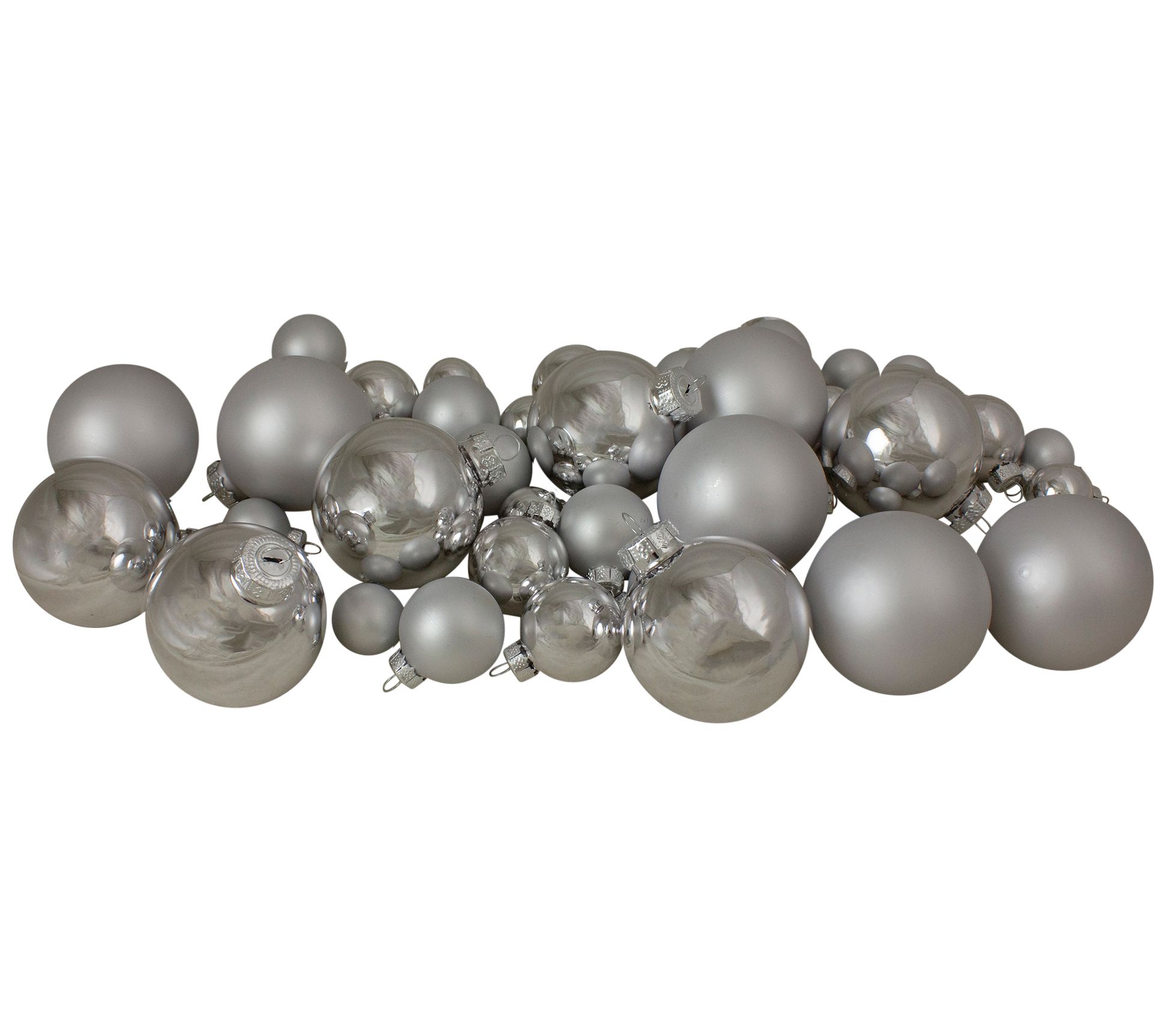 Northlight 40ct Shiny & Matte Glass Ball Ornaments