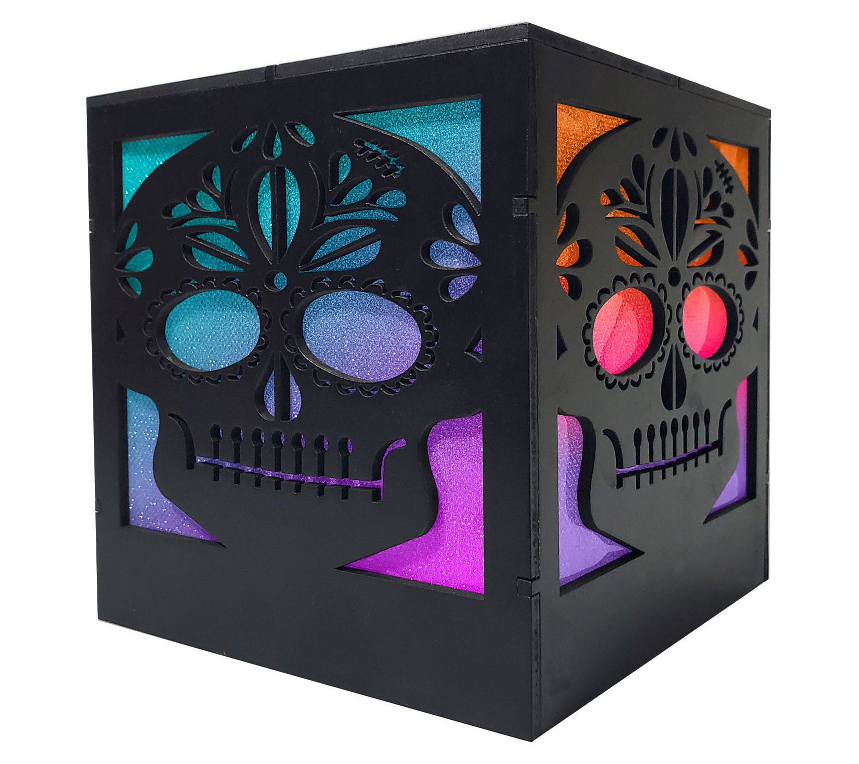 LumaBase Battery Operated Color Changing Sugarkull Box