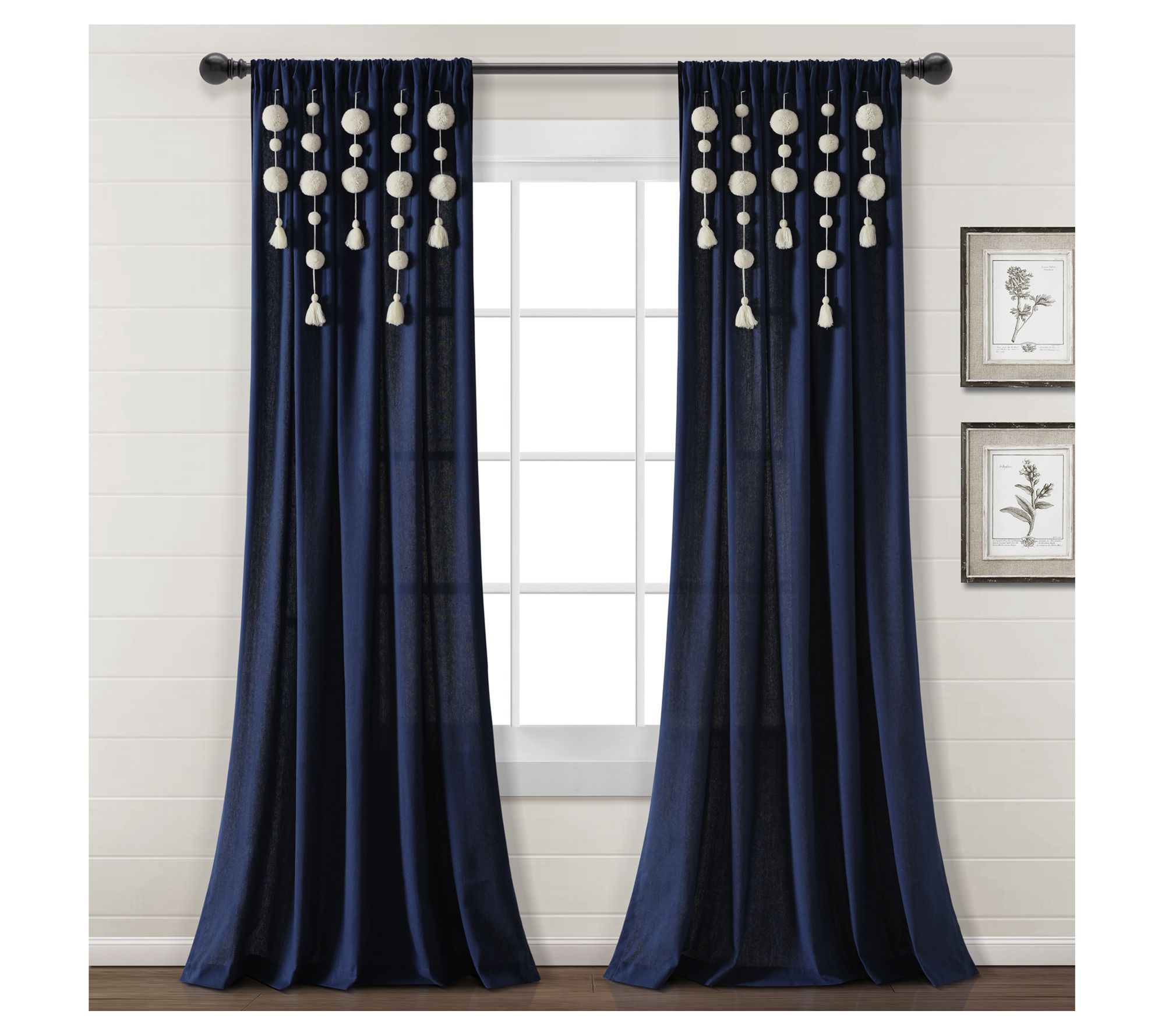 Boho Pom Pom Tassel Curtain by Lush Decor