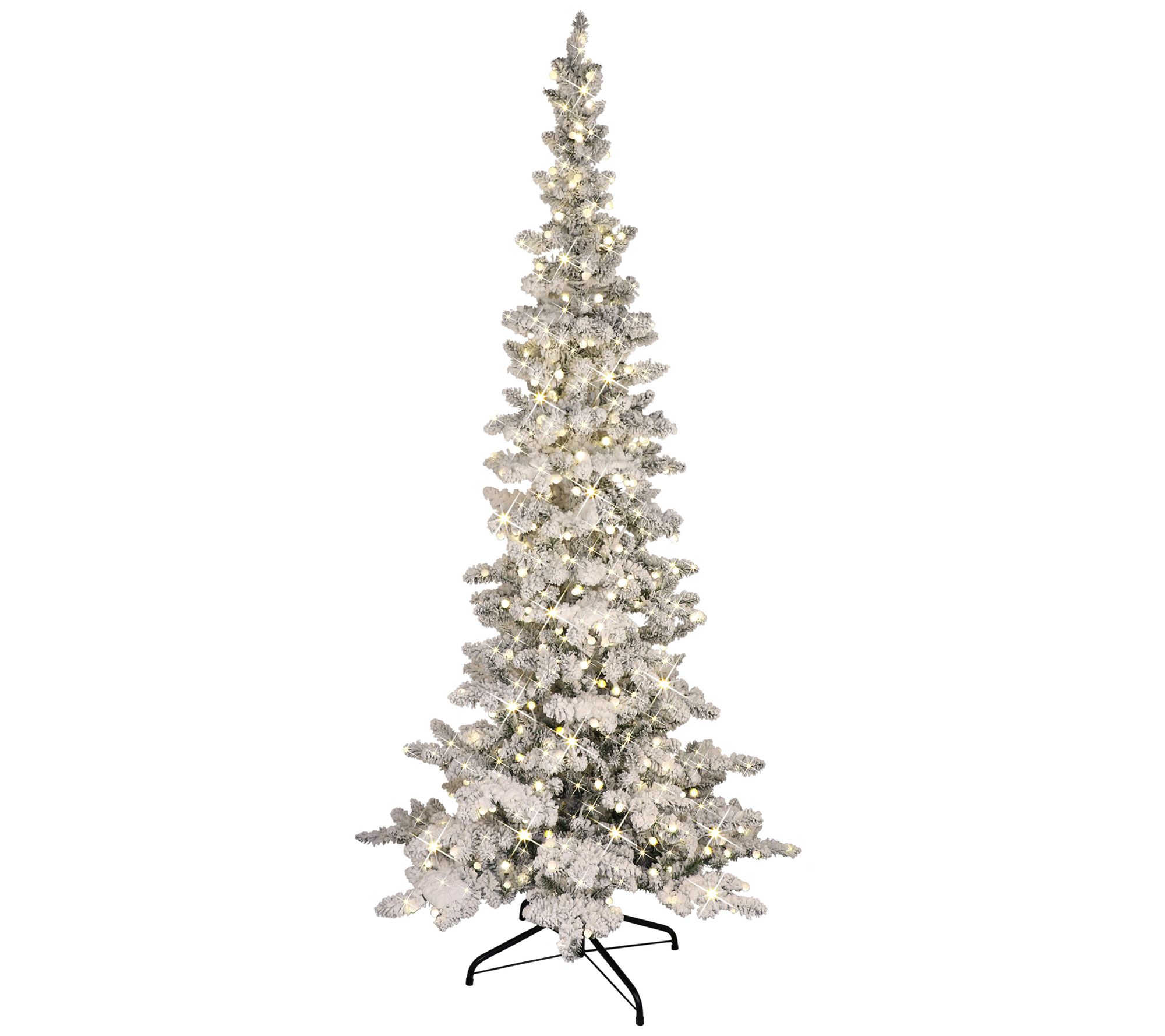 Puleo 6.5' Pre-Lit Flocked Whistler ArtificialPine Tree