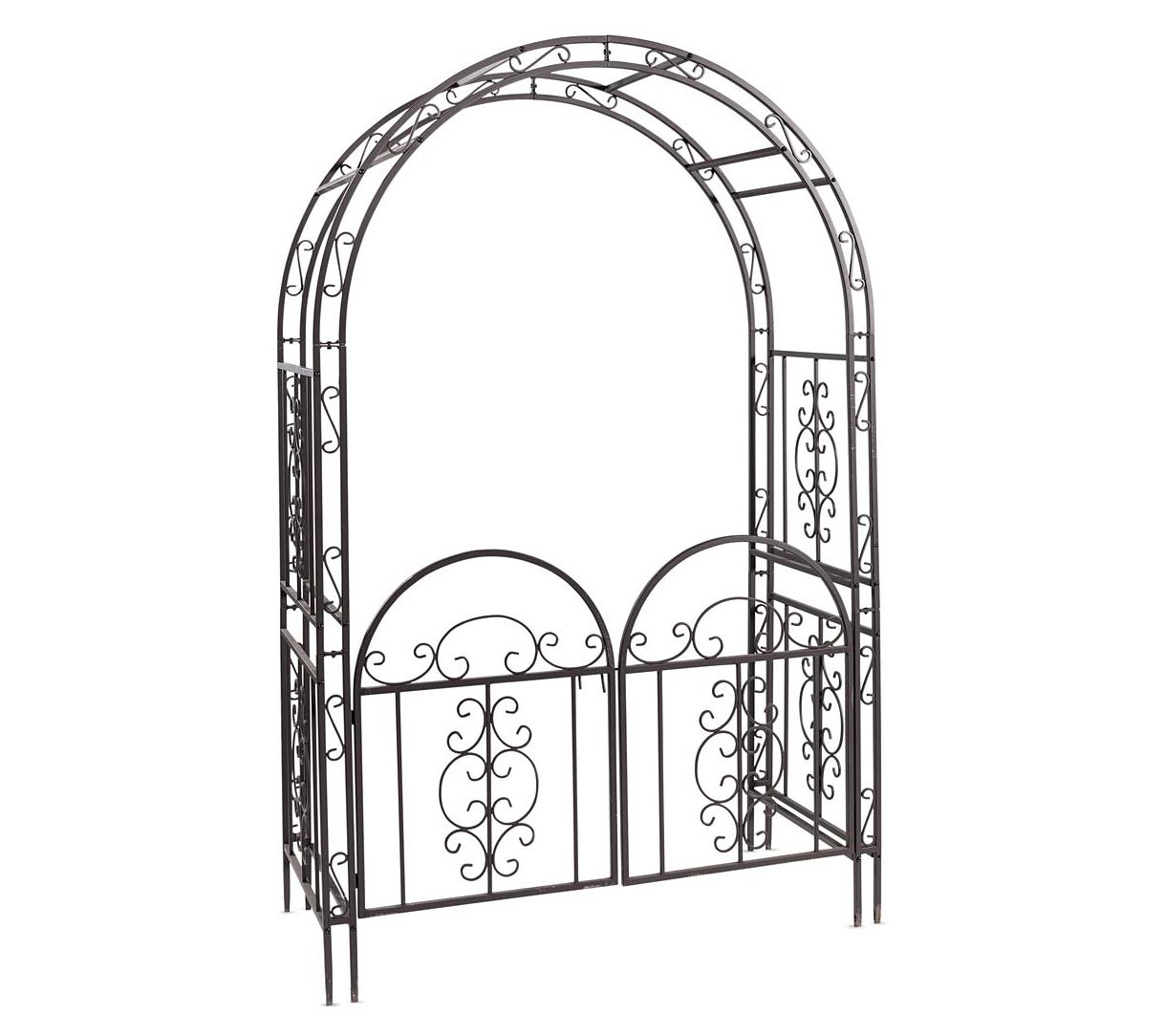Evergreen Montebello Iron Garden Arbor with Gate
