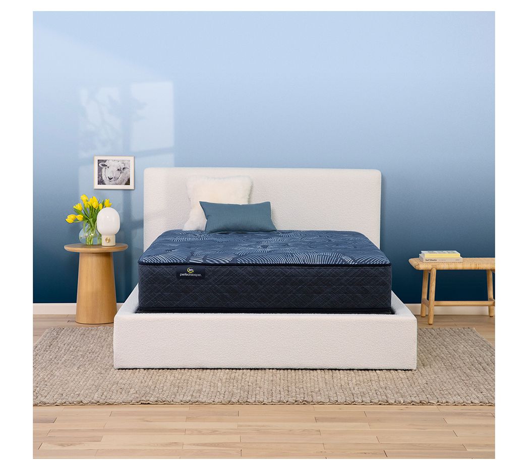 Serta Cobalt Calm 13.25" Plush Mattress Set -Queen