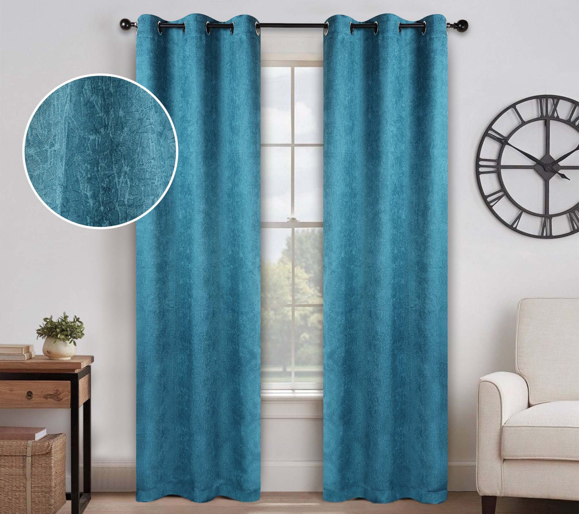 Superior Textured Blackout Curtain Set of 2 Panels, 42X84