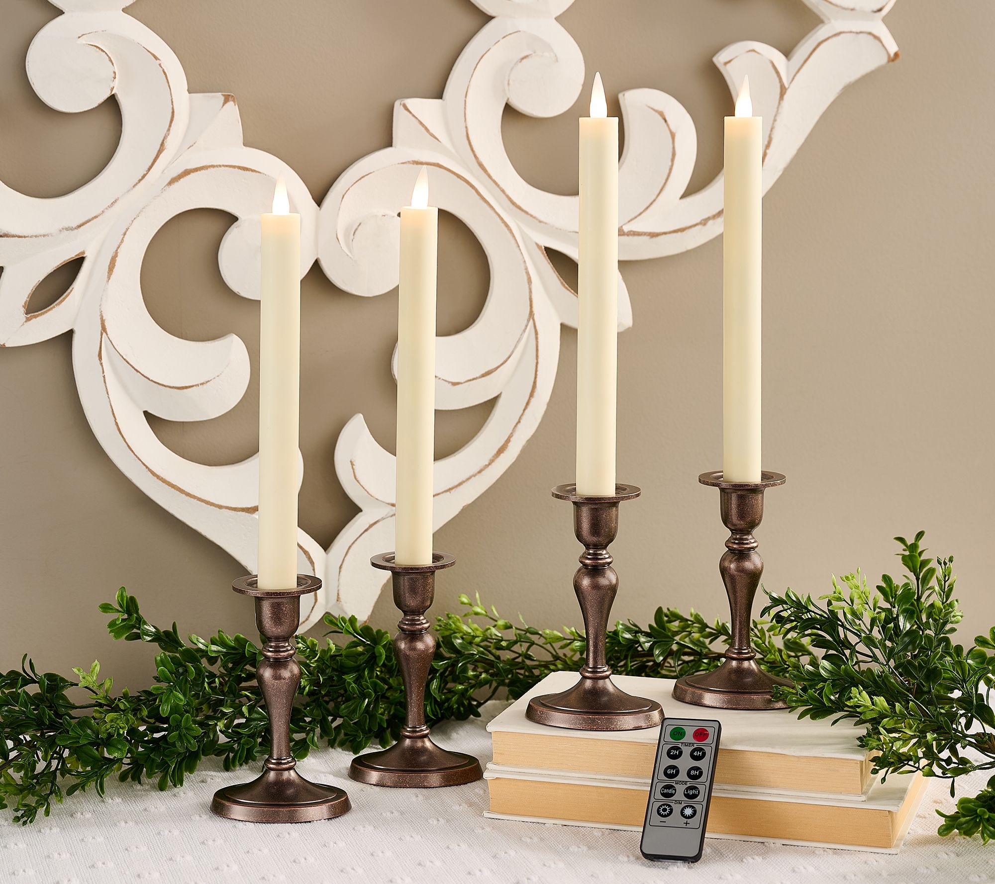 Set of 4 Candle Light Oval Window Candles by Valerie - QVC.com