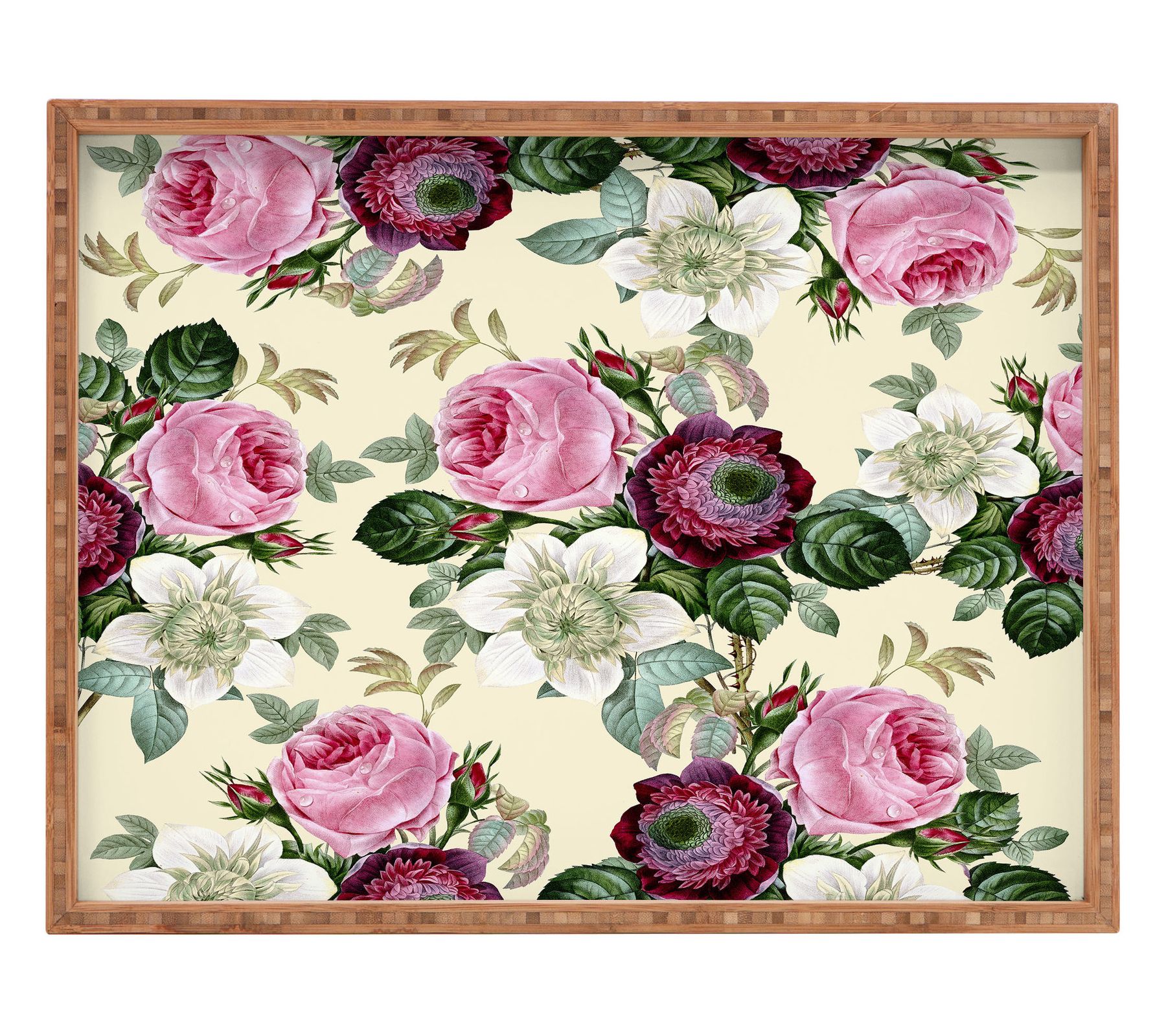 Deny Designs Bamboo Tray -Floral Enchant by Ga le Switzer