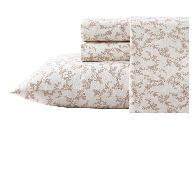 Laura Ashley Victoria Beige Queen Sheet Set