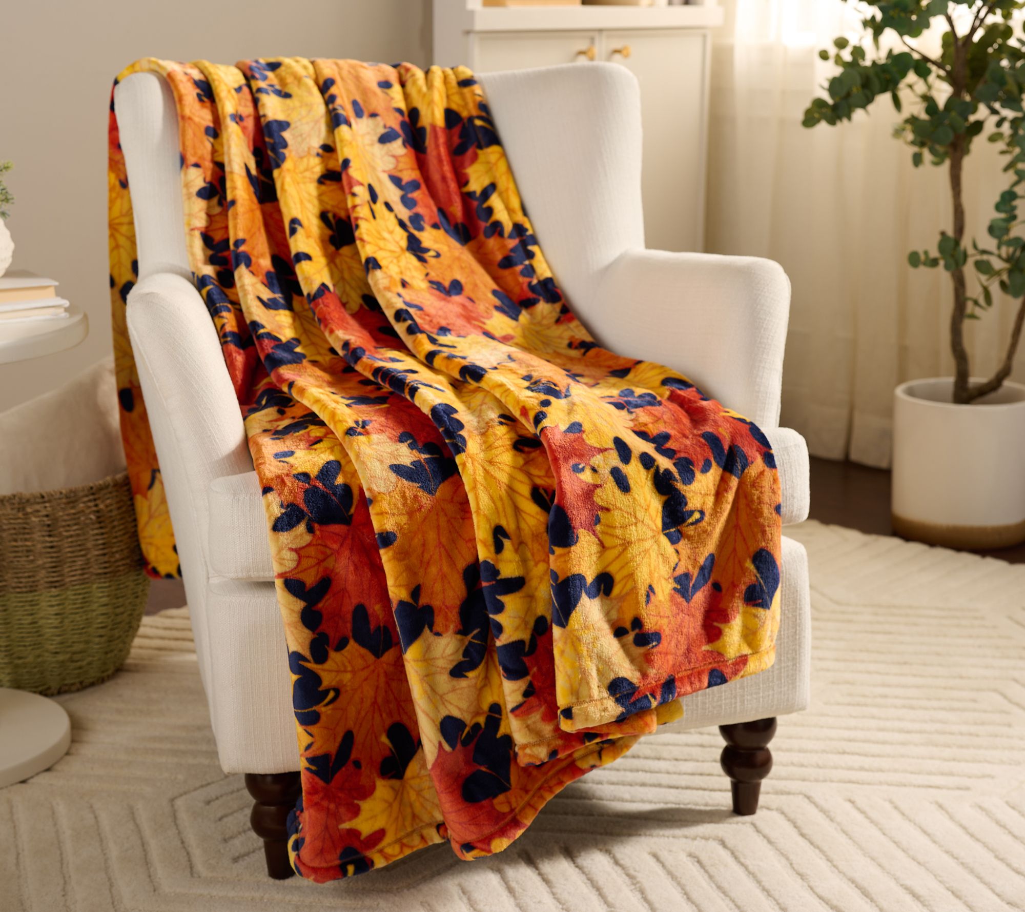 "As Is" Hay & Harvest Oversized 60x80 Harvest Plush Throw