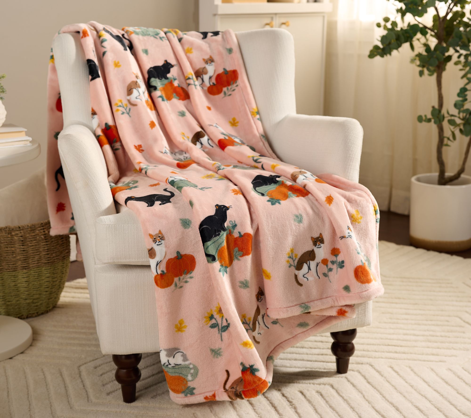 "As Is" Hay & Harvest Oversized 60x80 Harvest Plush Throw