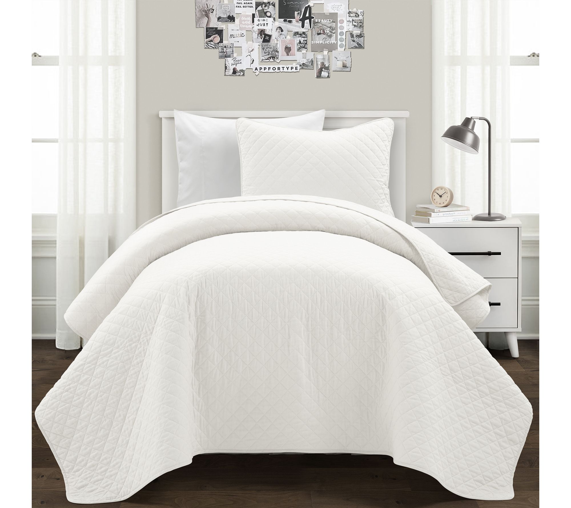 Lush Decor Ava Diamond Quilt 2-Pc Set Twin-XL