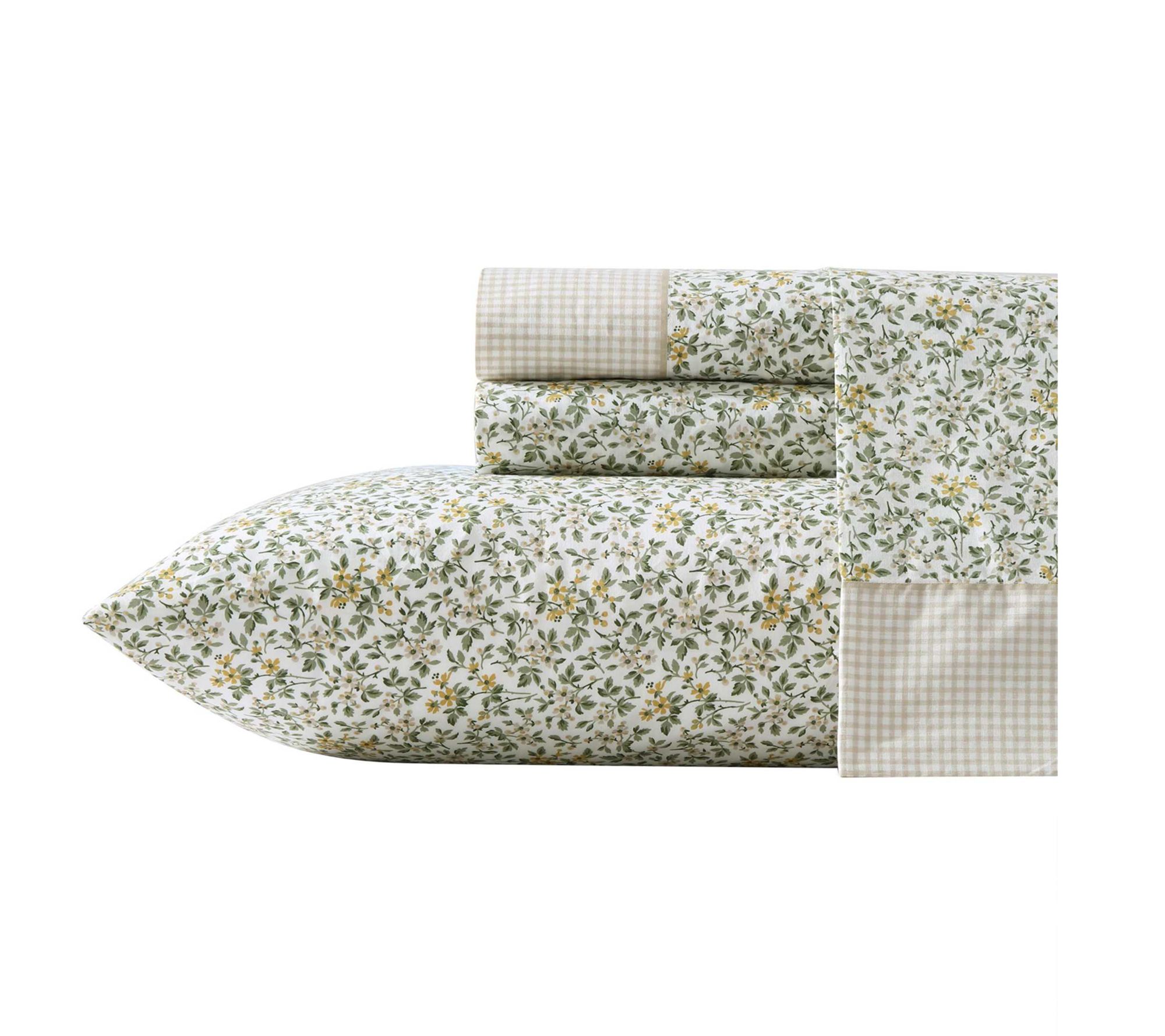 Laura Ashley Tierney Green Twin Sheet Set