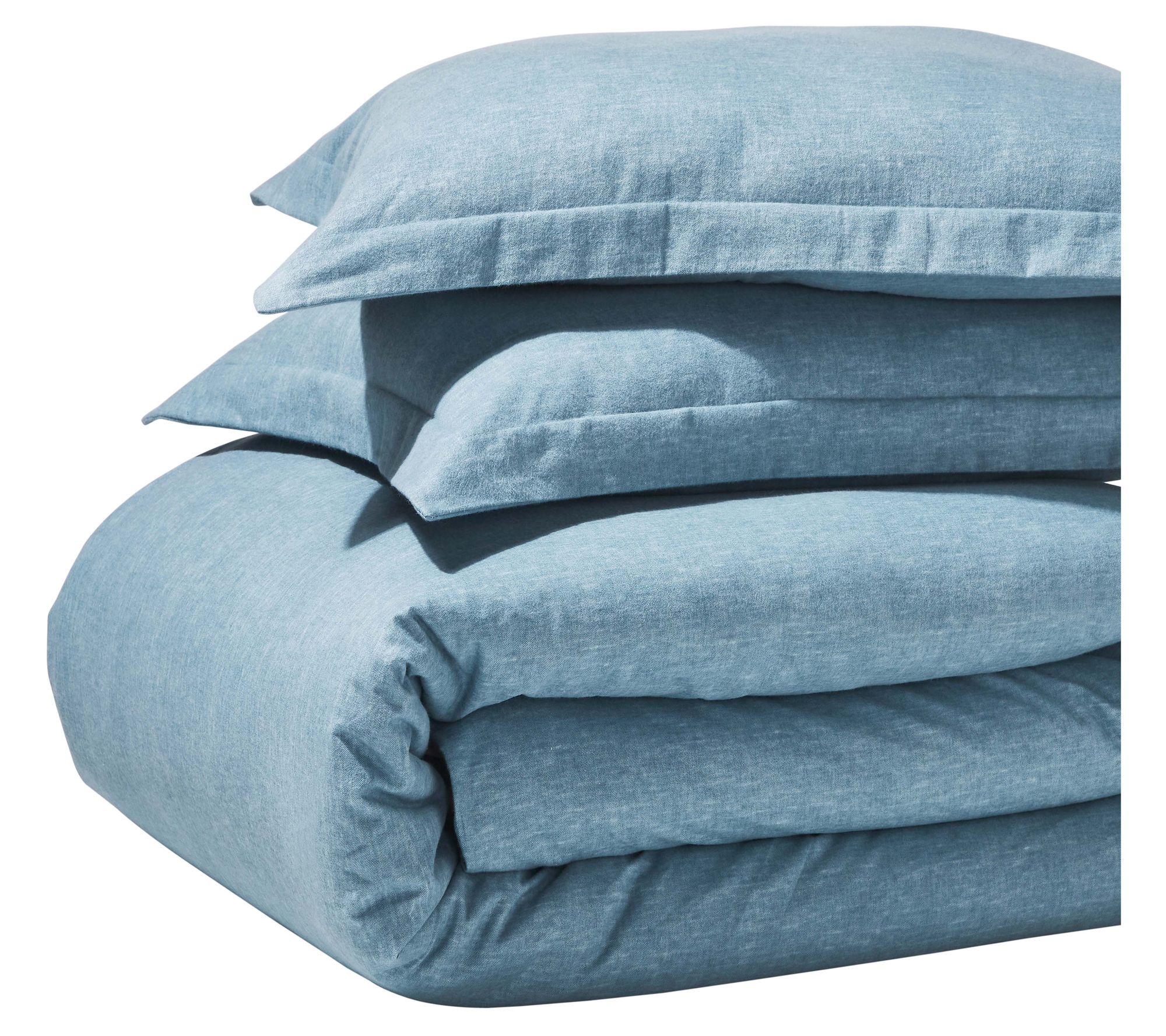 Superior Melange Flannel Cotton Duvet Cover Set - KG/Cal