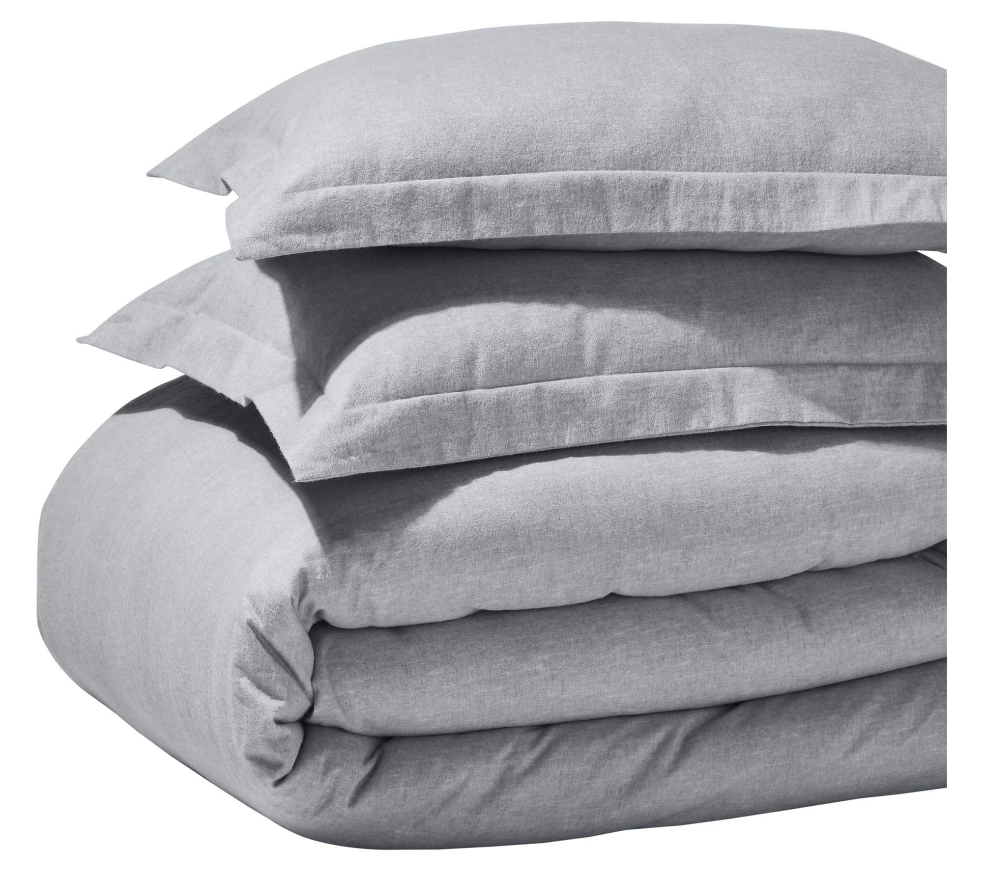 Superior Melange Flannel Cotton Duvet Cover Set - KG/Cal