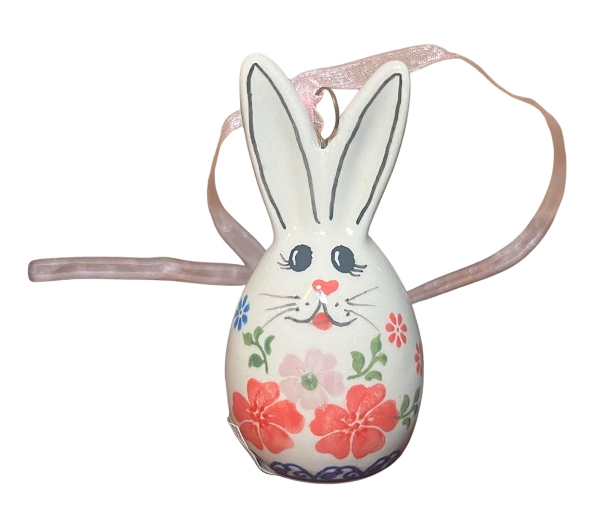 Lidia's Polish Pottery Easter Bunny Ornament
