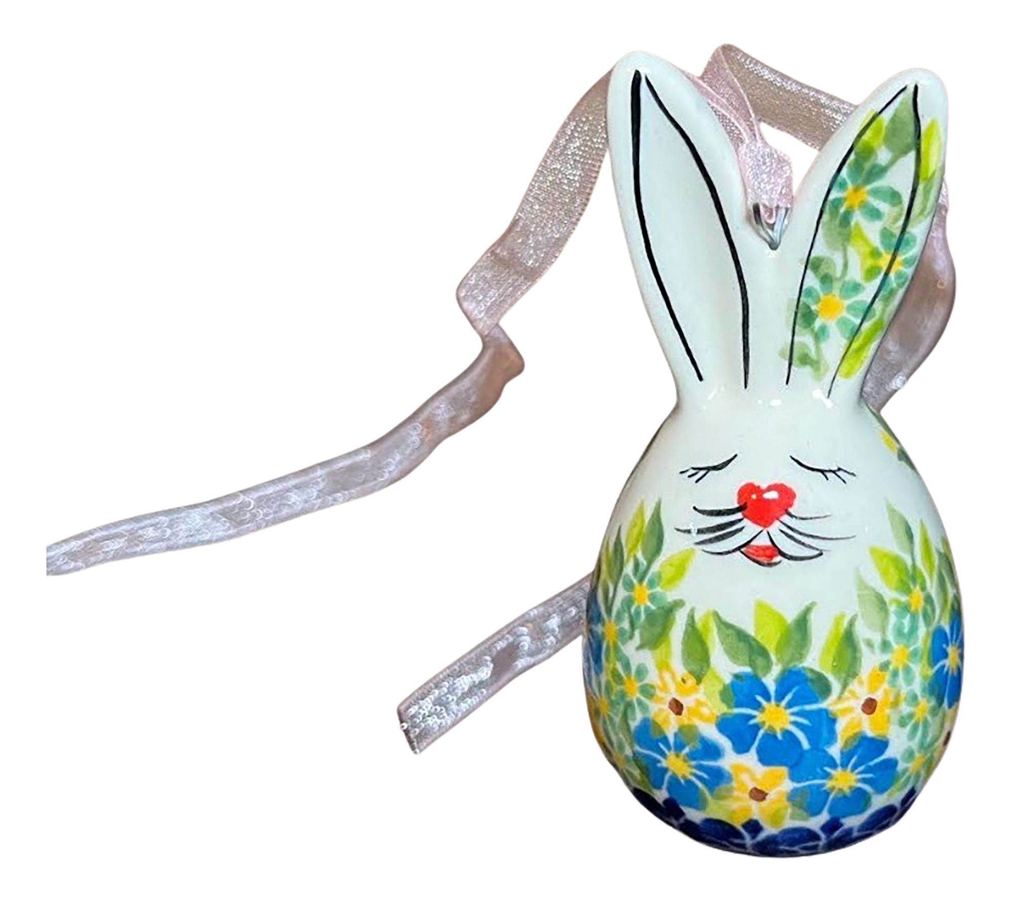Lidia's Polish Pottery Easter Bunny Ornament