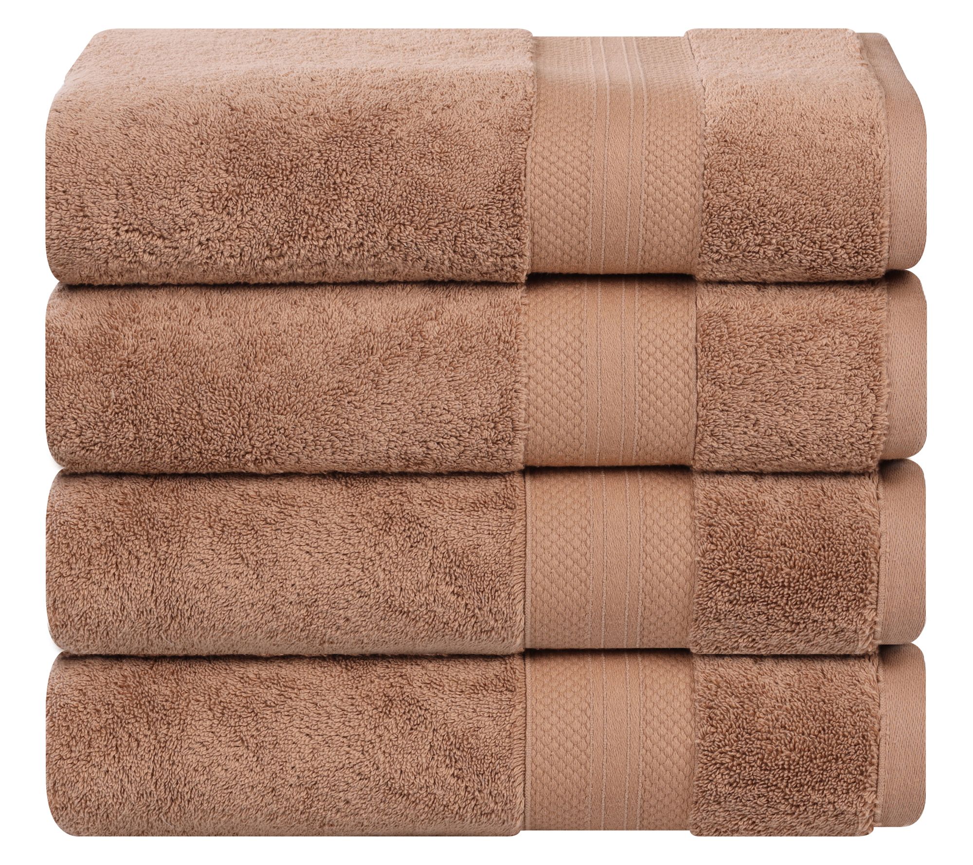 Superior 4-Piece Aria Turkish Cotton Solid BathTowel Set